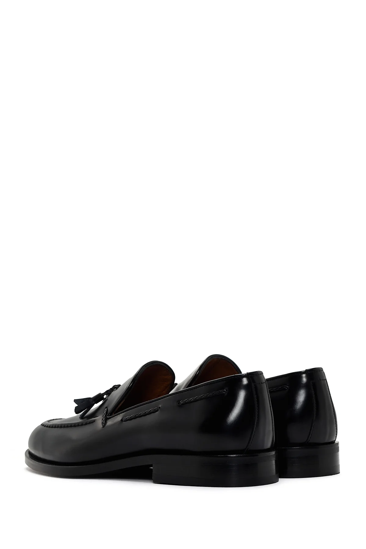 Erkek Siyah Püsküllü Deri Loafer - Image 6