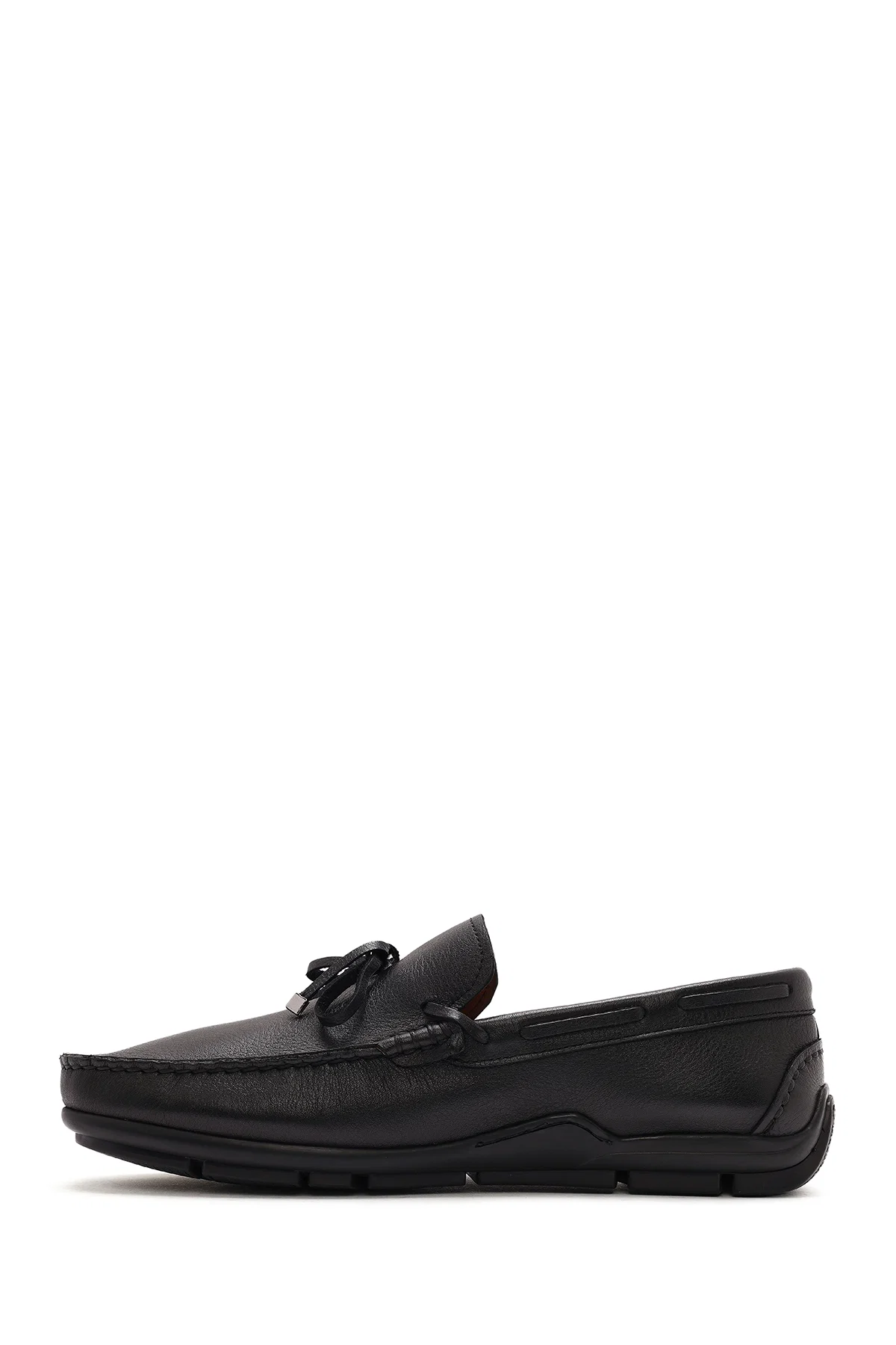 Erkek Siyah Püsküllü Deri Loafer - Image 2