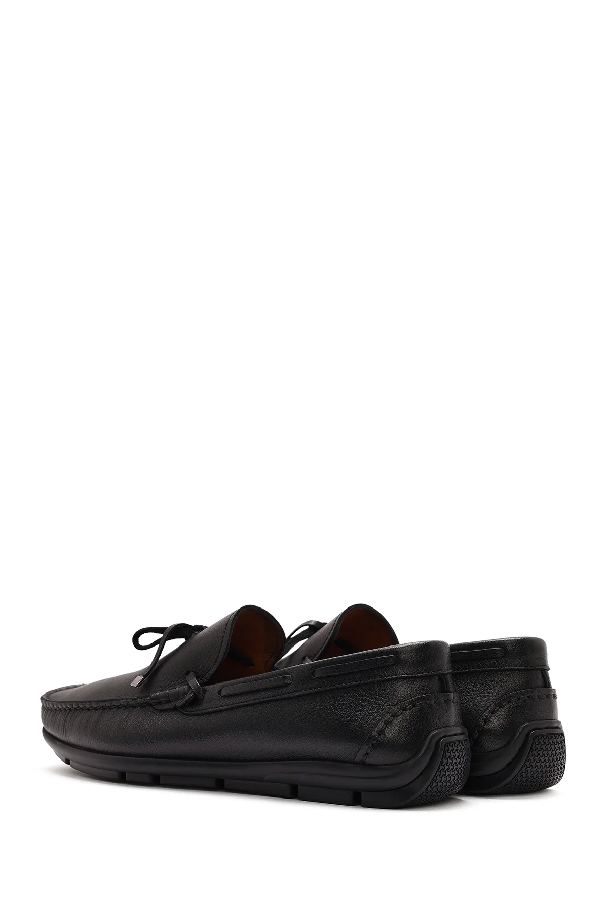 Erkek Siyah Püsküllü Deri Loafer - Image 5