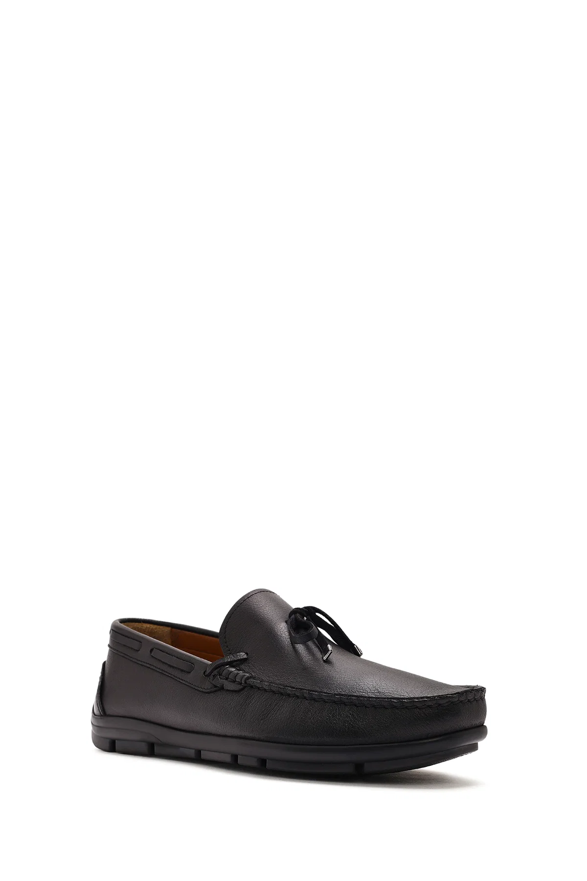 Erkek Siyah Püsküllü Deri Loafer - Image 6
