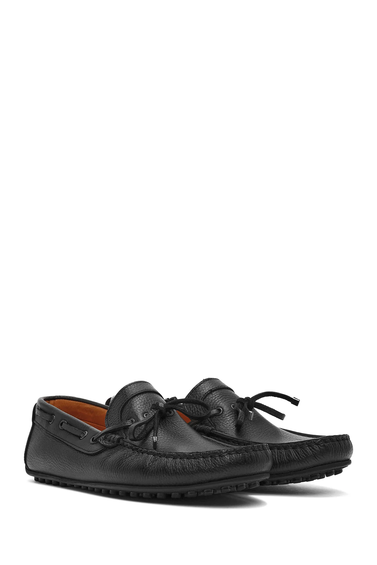 Erkek Siyah Püsküllü Deri Loafer - Image 2
