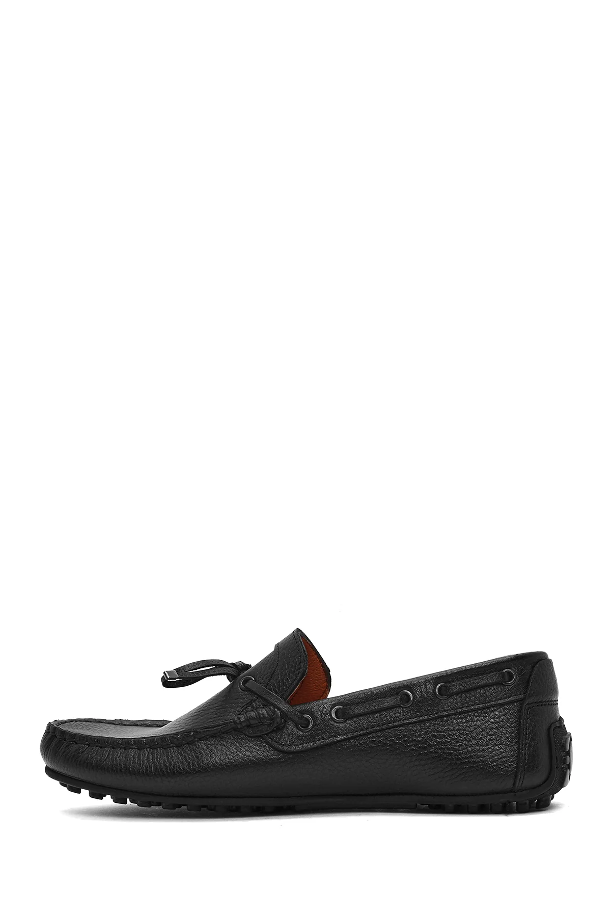 Erkek Siyah Püsküllü Deri Loafer - Image 3