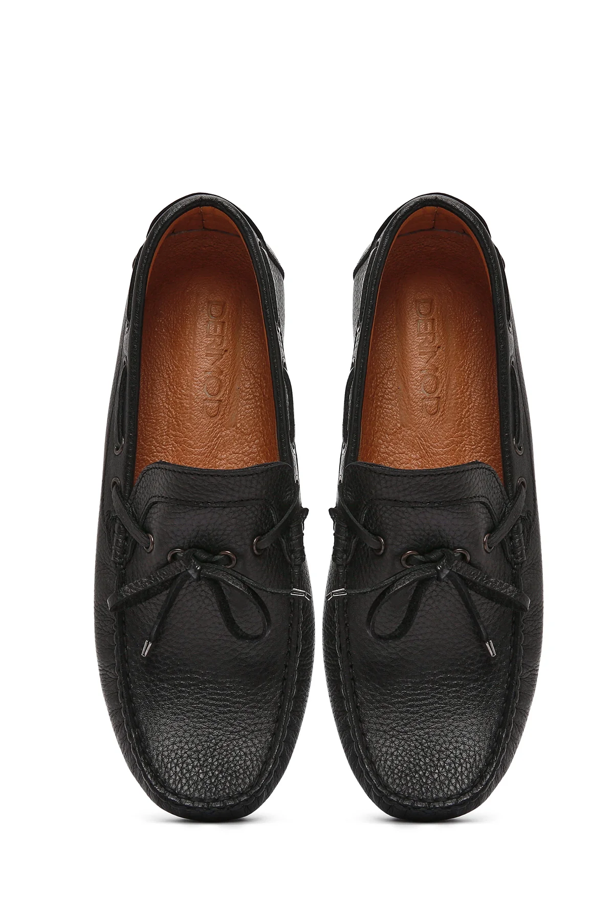 Erkek Siyah Püsküllü Deri Loafer - Image 4