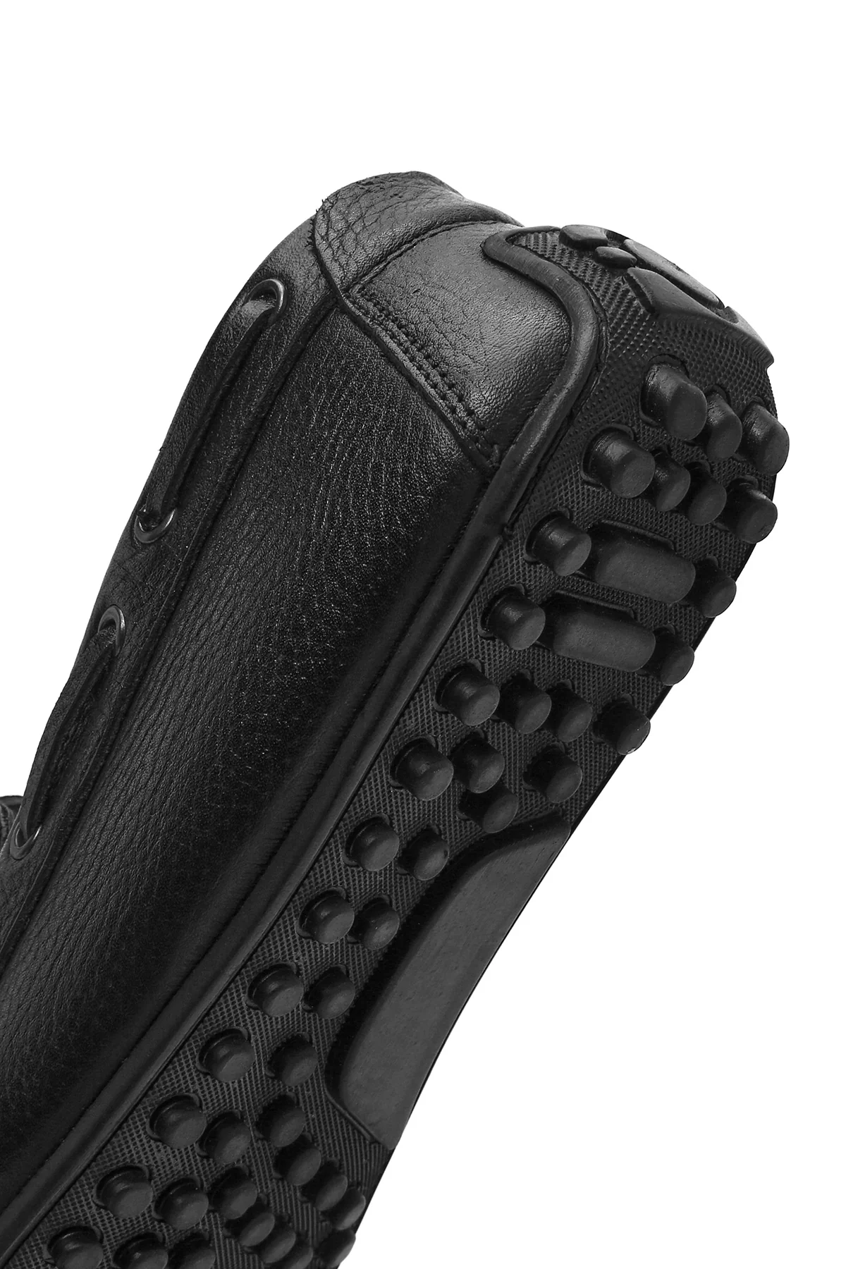 Erkek Siyah Püsküllü Deri Loafer - Image 8