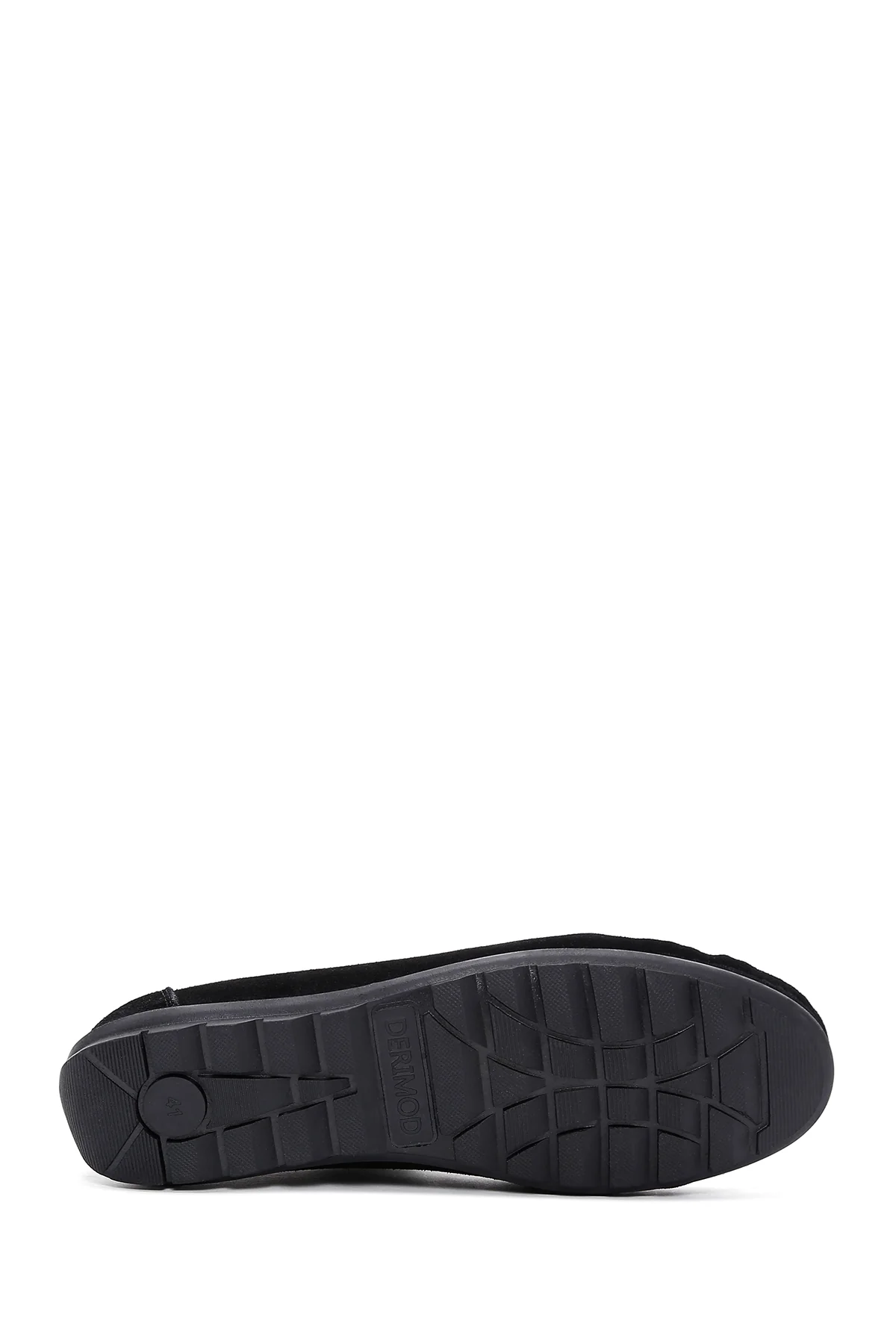 Erkek Siyah Püsküllü Süet Deri Casual Loafer - Image 4