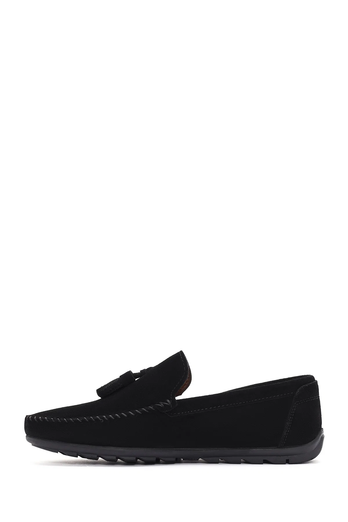 Erkek Siyah Püsküllü Süet Deri Loafer - Image 2