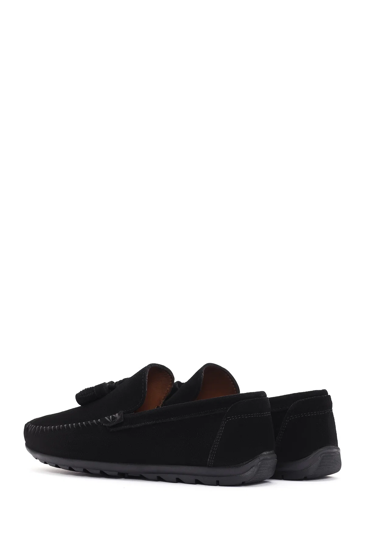 Erkek Siyah Püsküllü Süet Deri Loafer - Image 5