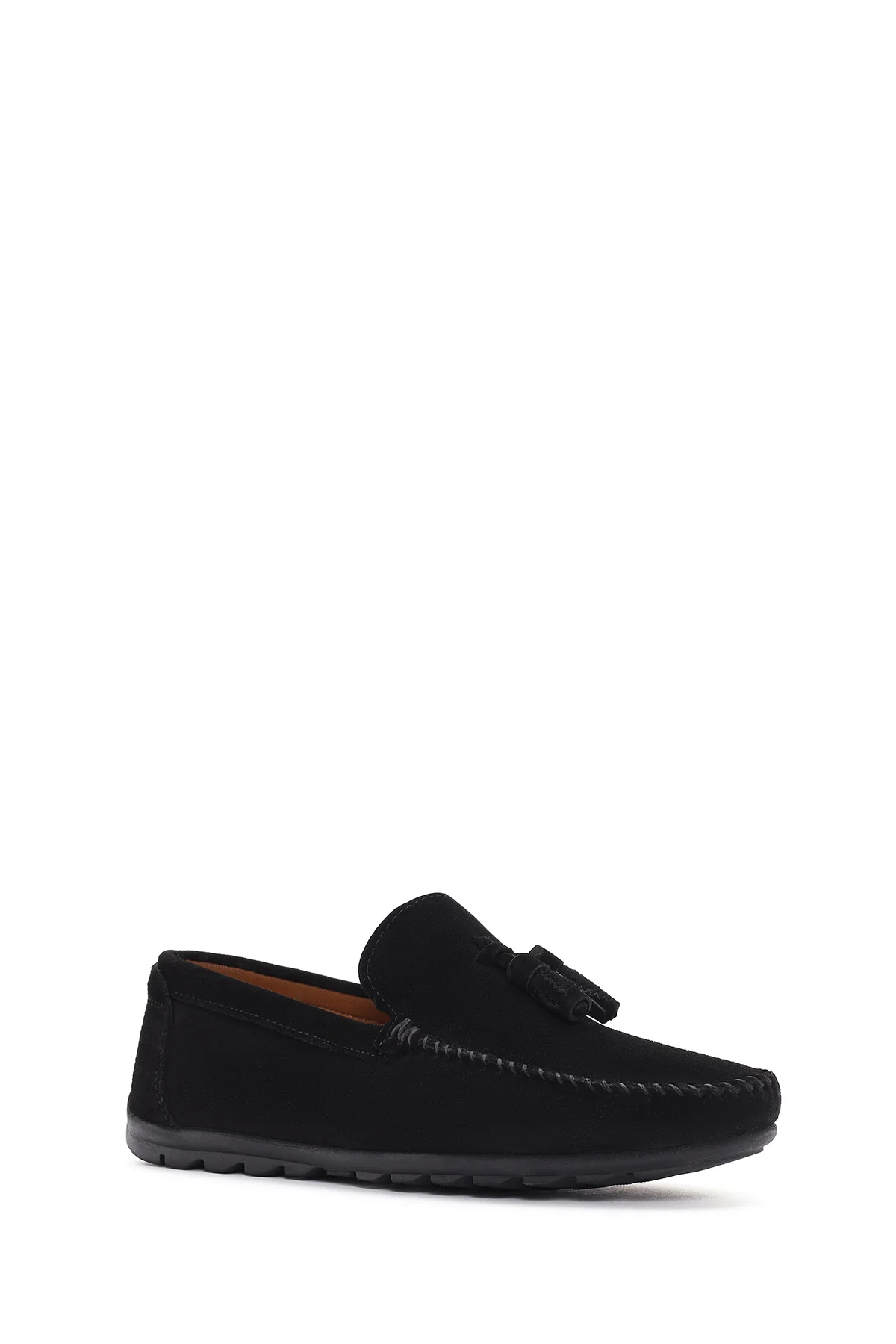 Erkek Siyah Püsküllü Süet Deri Loafer - Image 6