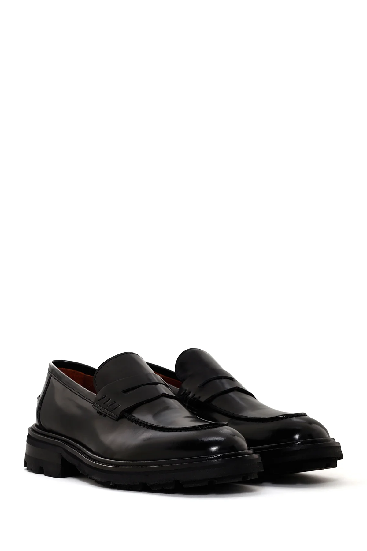 Erkek Siyah Rugan Deri Casual Loafer - Image 3