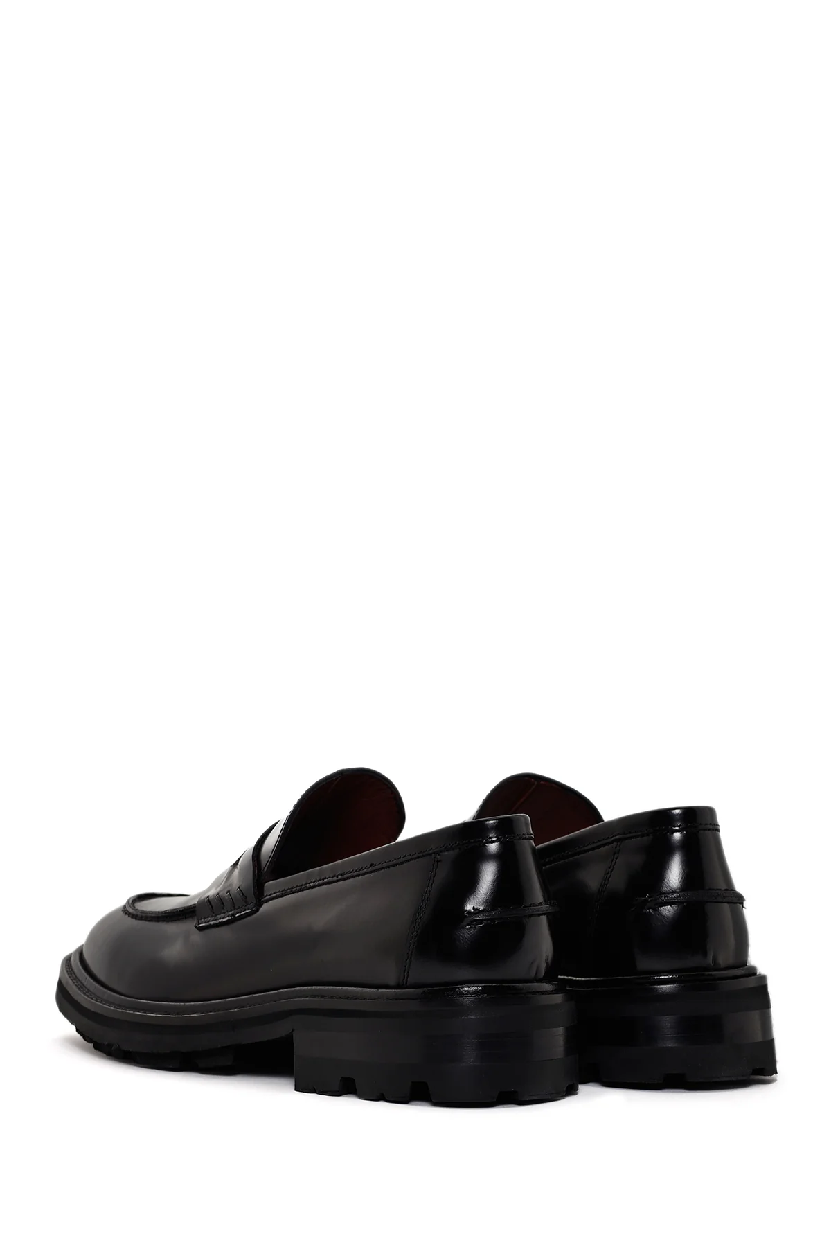 Erkek Siyah Rugan Deri Casual Loafer - Image 5