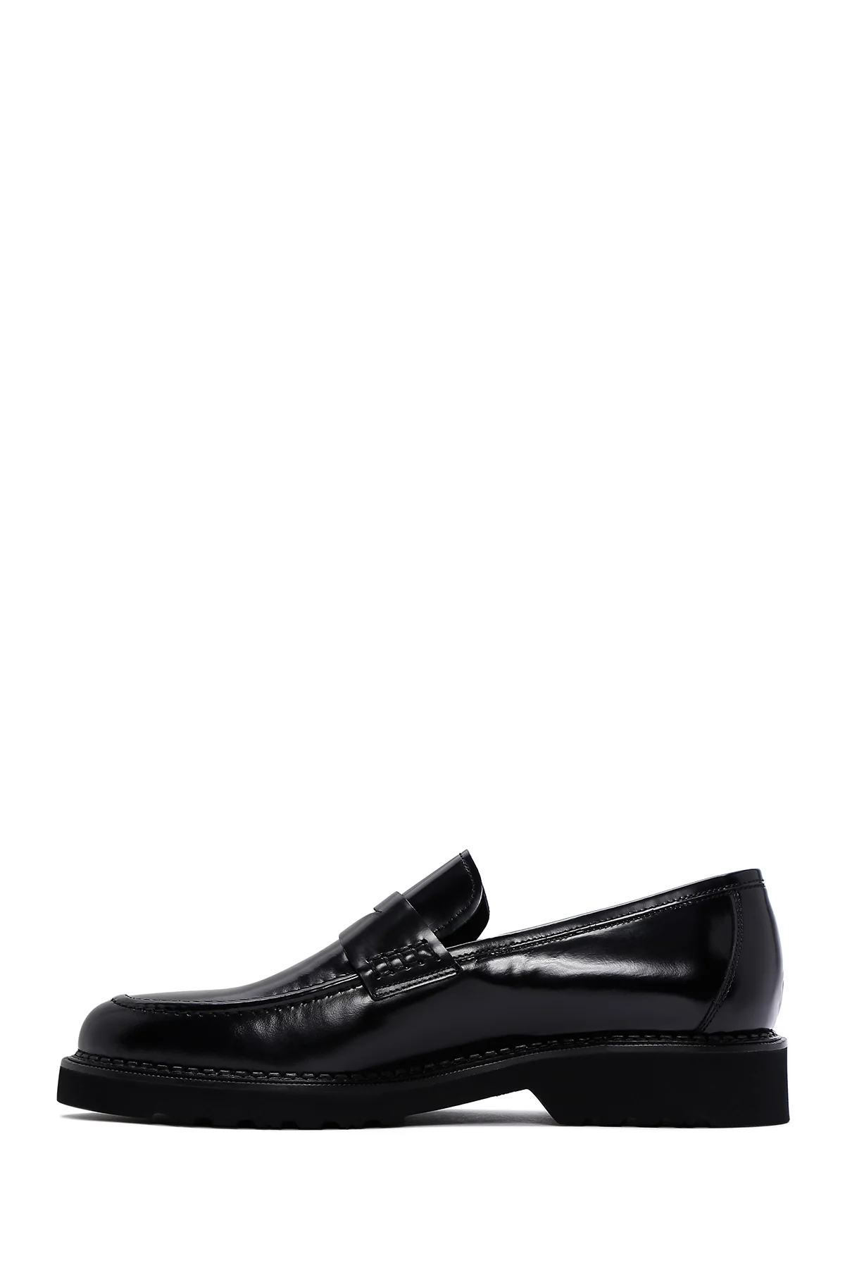 Erkek Siyah Rugan Deri Casual Loafer - Image 2