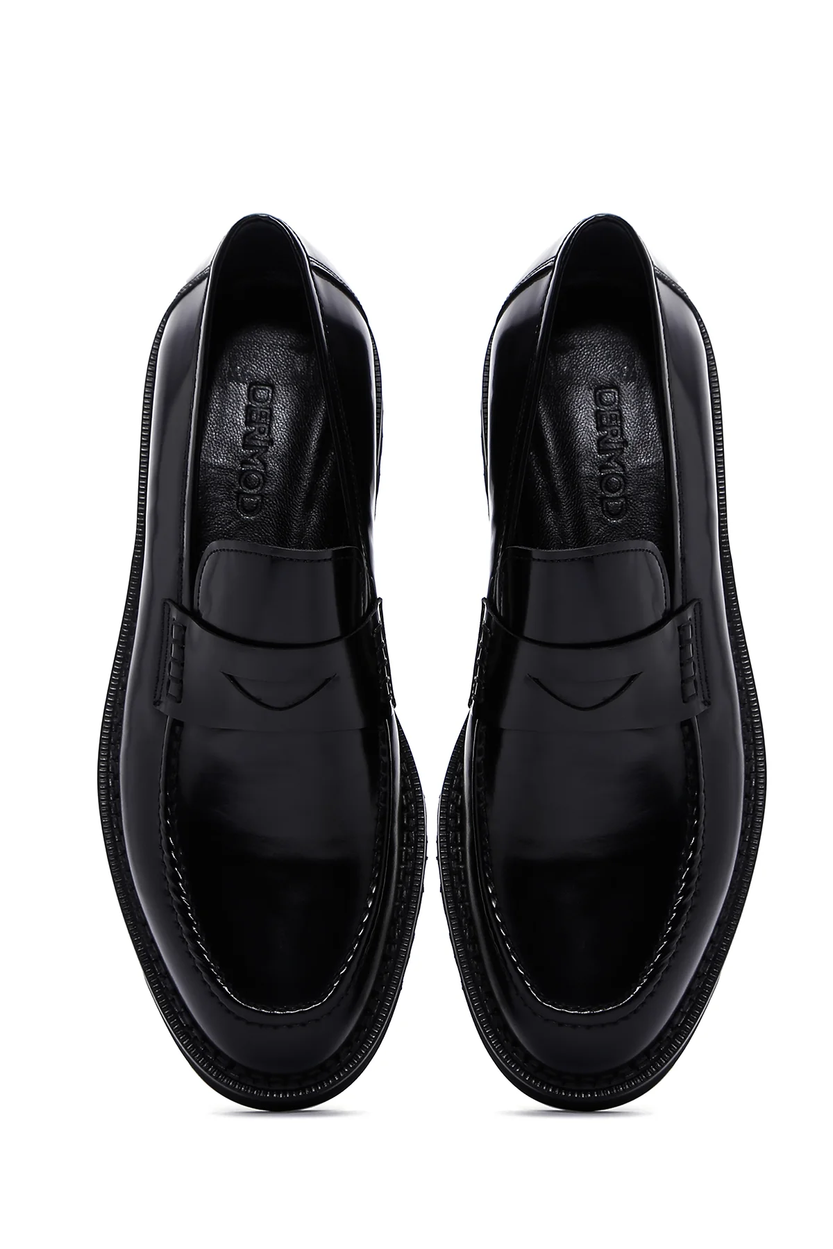 Erkek Siyah Rugan Deri Casual Loafer - Image 6