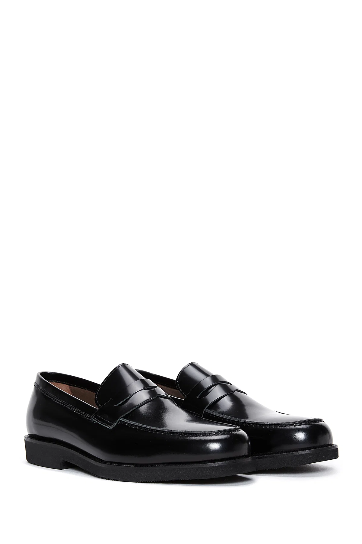 Erkek Siyah Rugan Deri Klasik Loafer - Image 3
