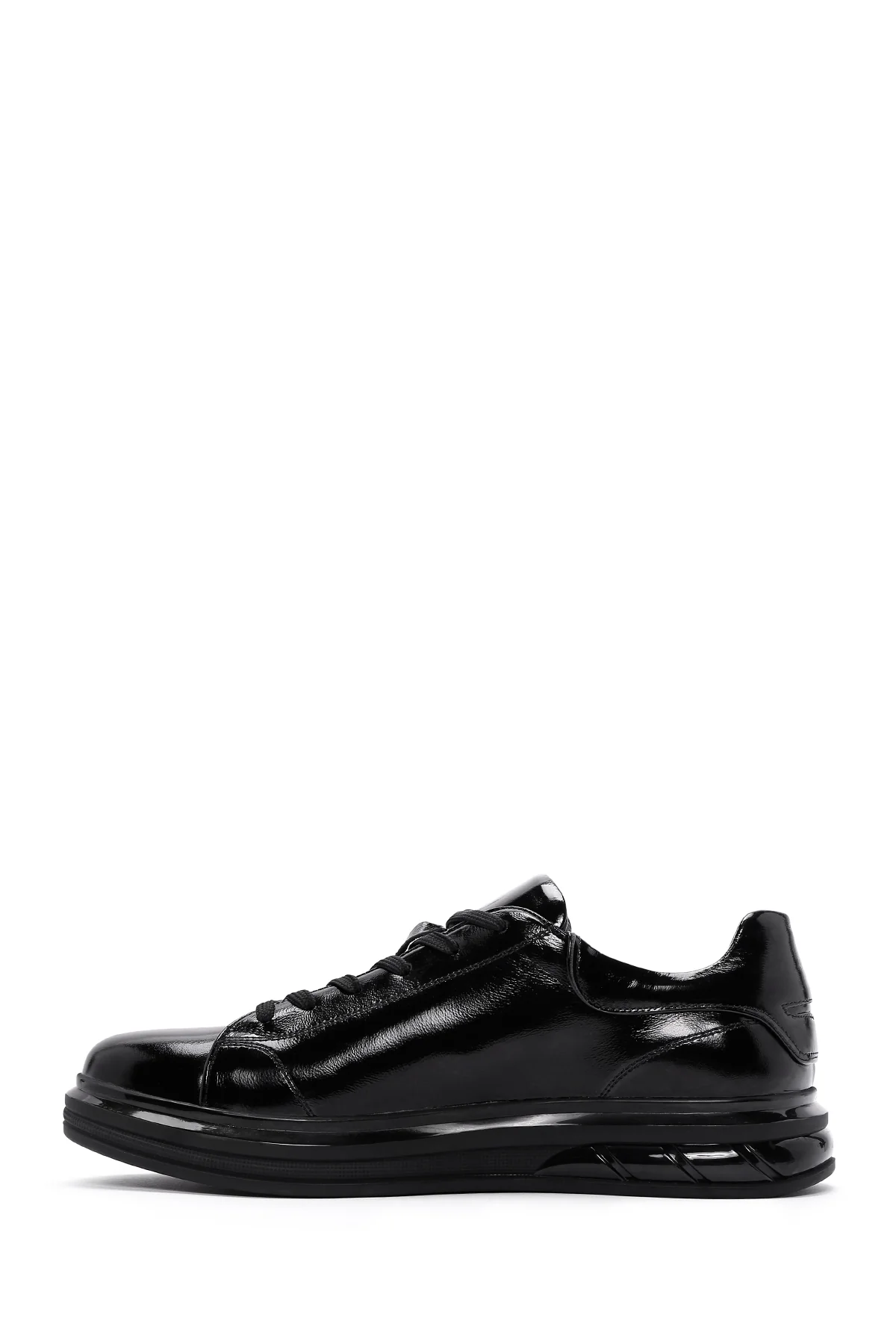 Erkek Siyah Rugan Deri Sneaker - Image 2