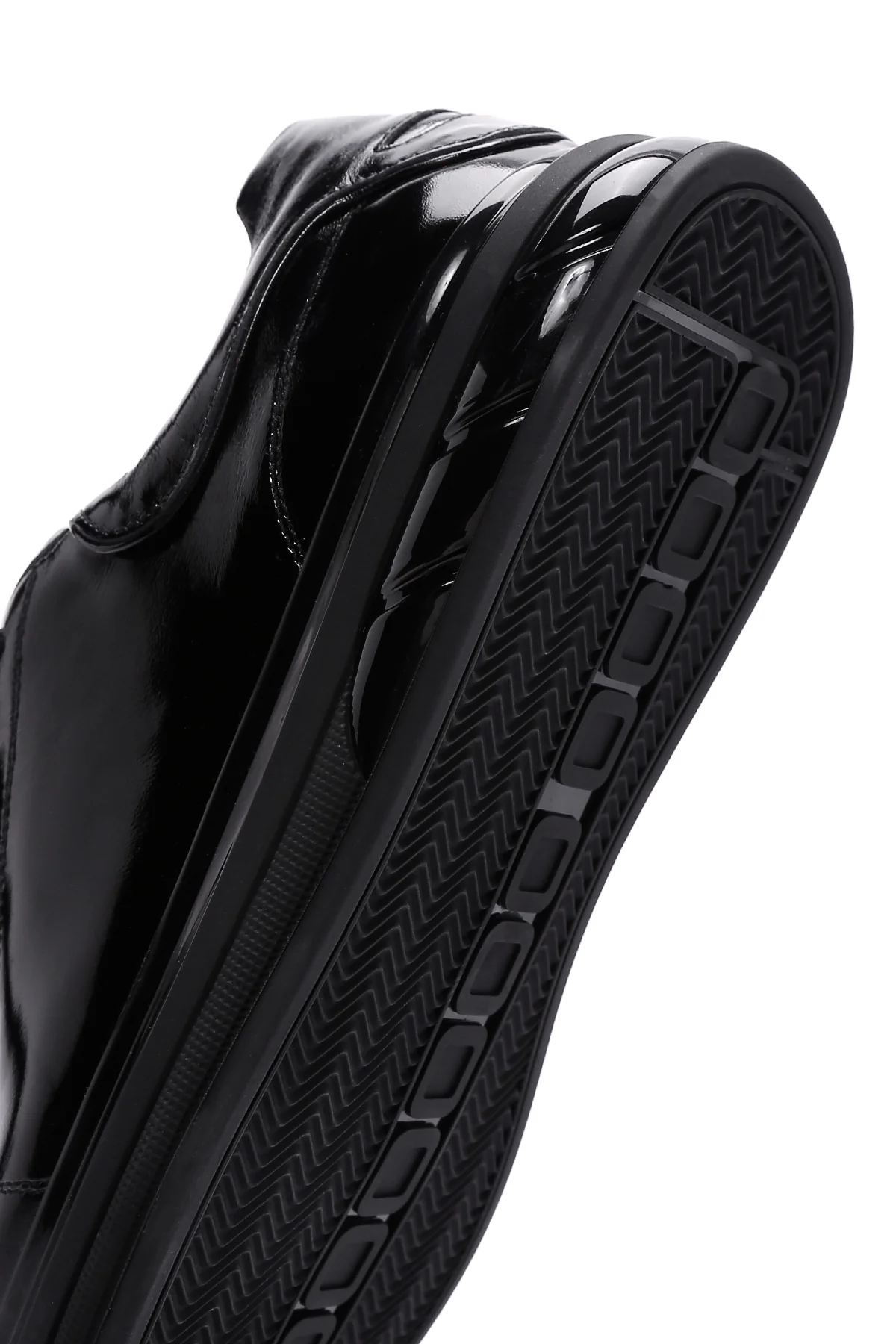 Erkek Siyah Rugan Deri Sneaker - Image 7
