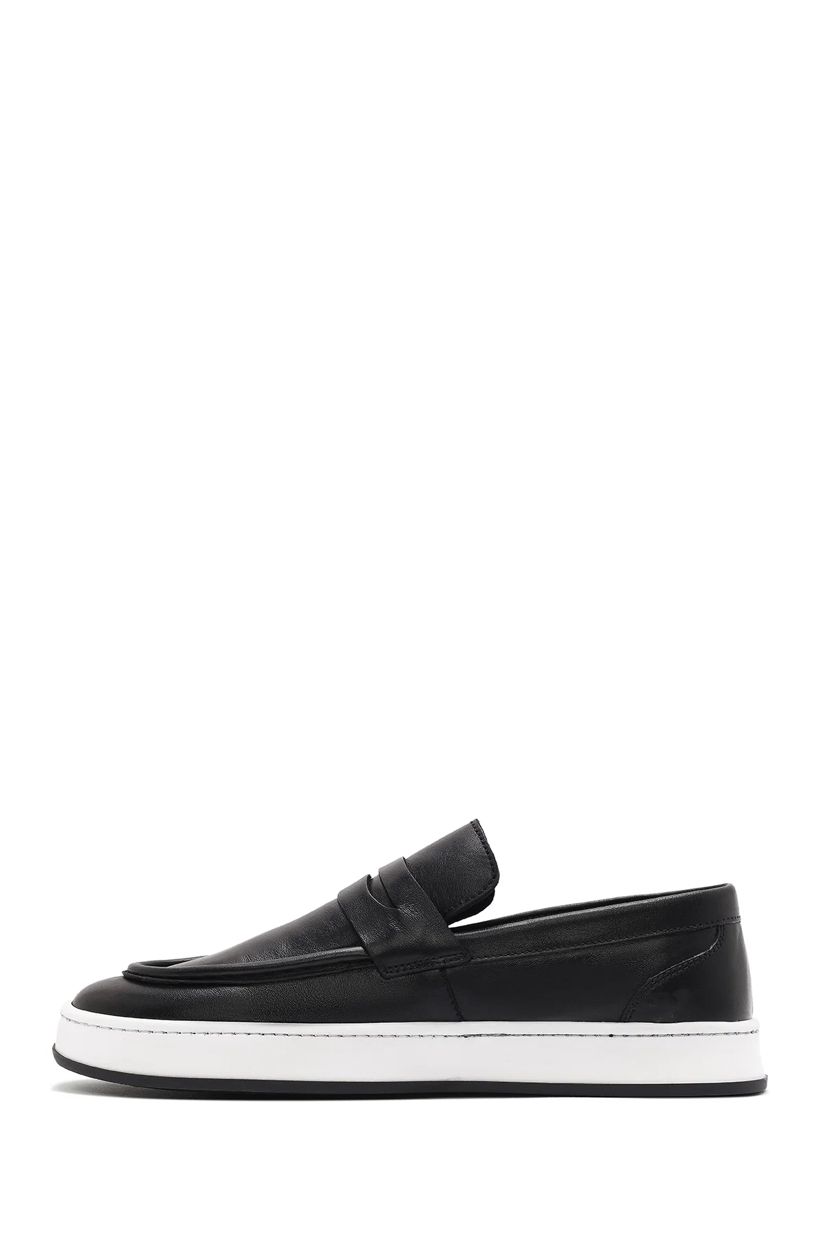 Erkek Siyah Spor Deri Loafer - Image 2