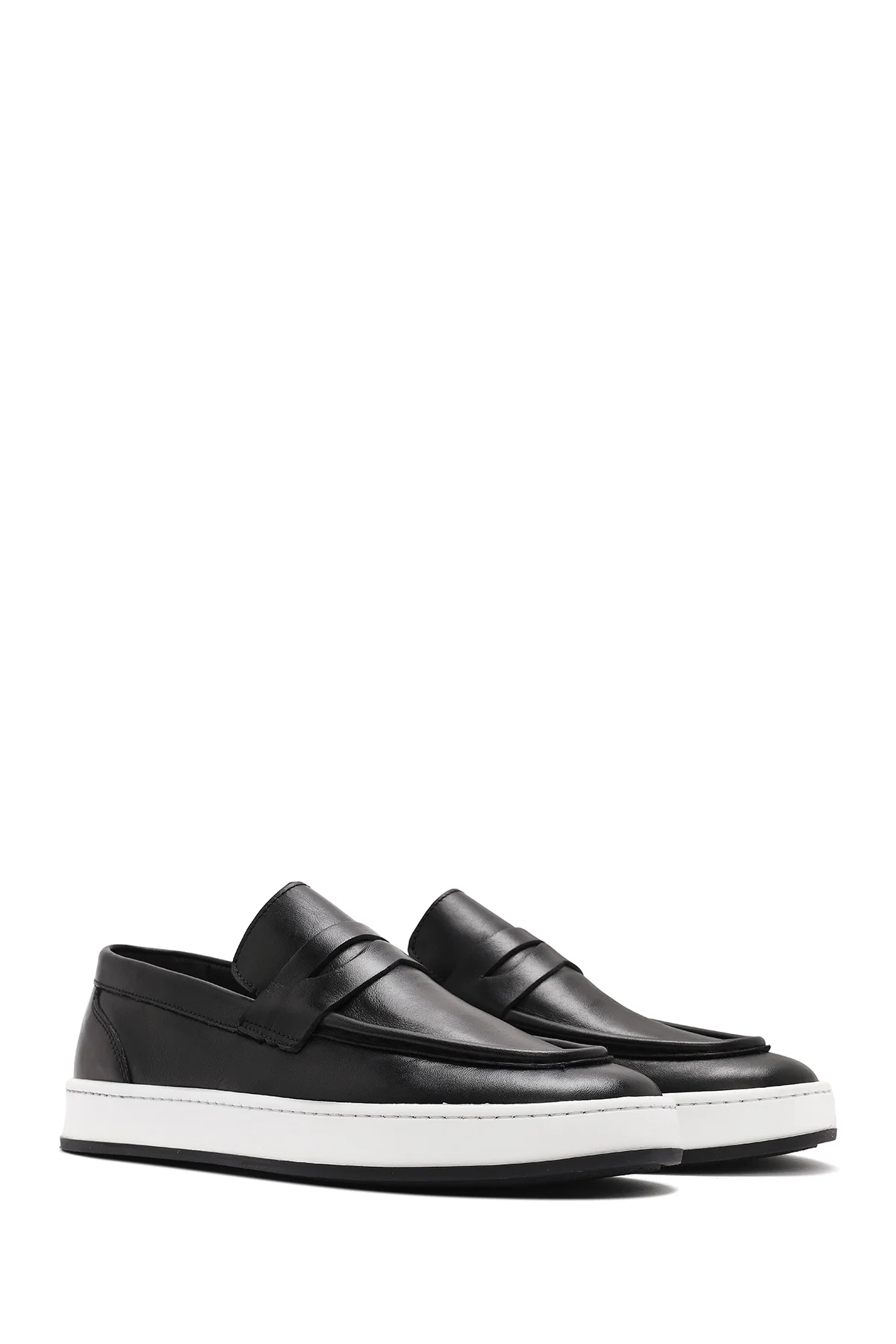 Erkek Siyah Spor Deri Loafer - Image 3