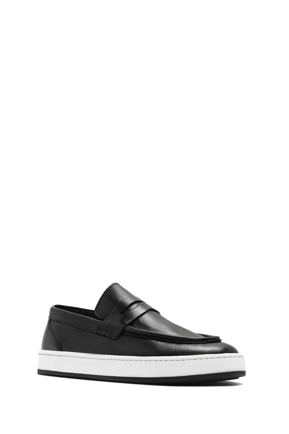 Erkek Siyah Spor Deri Loafer - Image 6