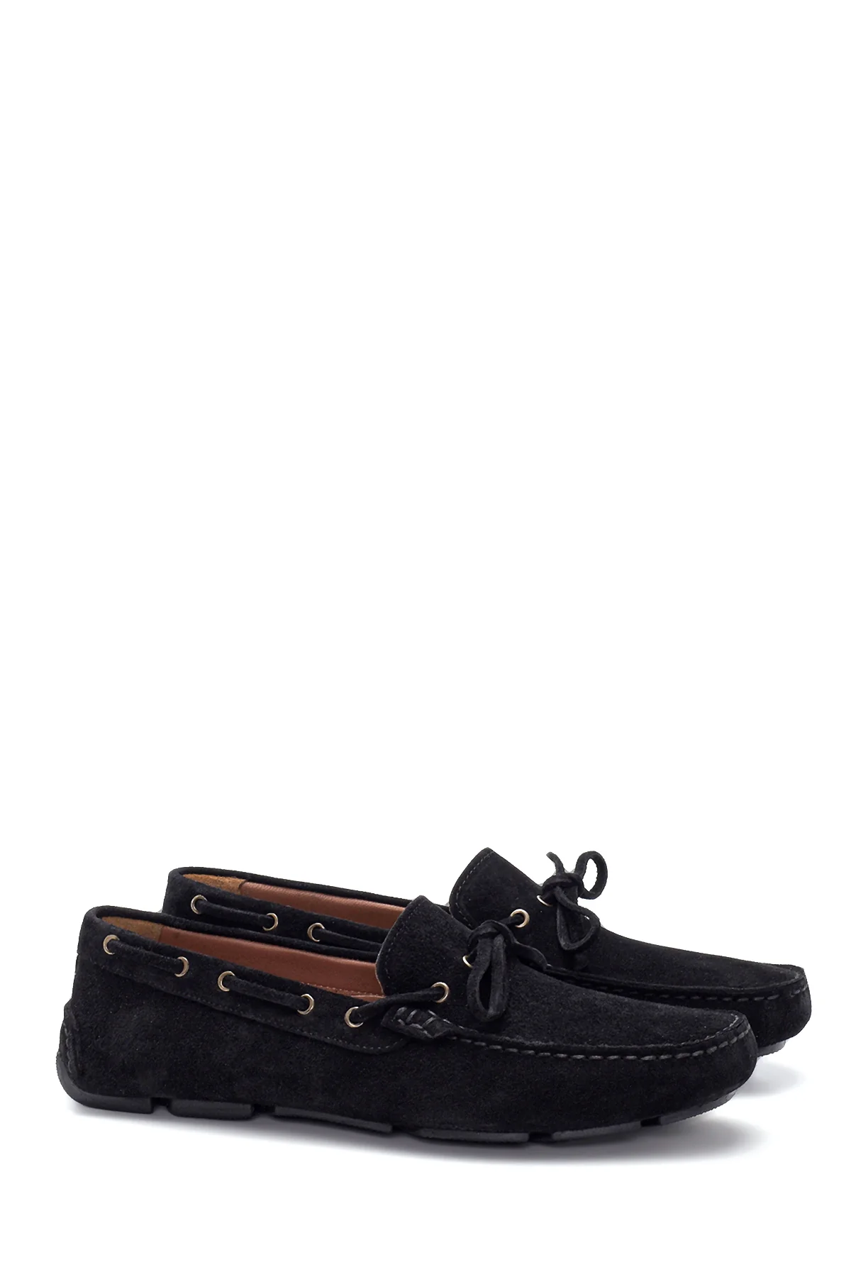 Erkek Siyah Süet Deri Casual Loafer - Image 3