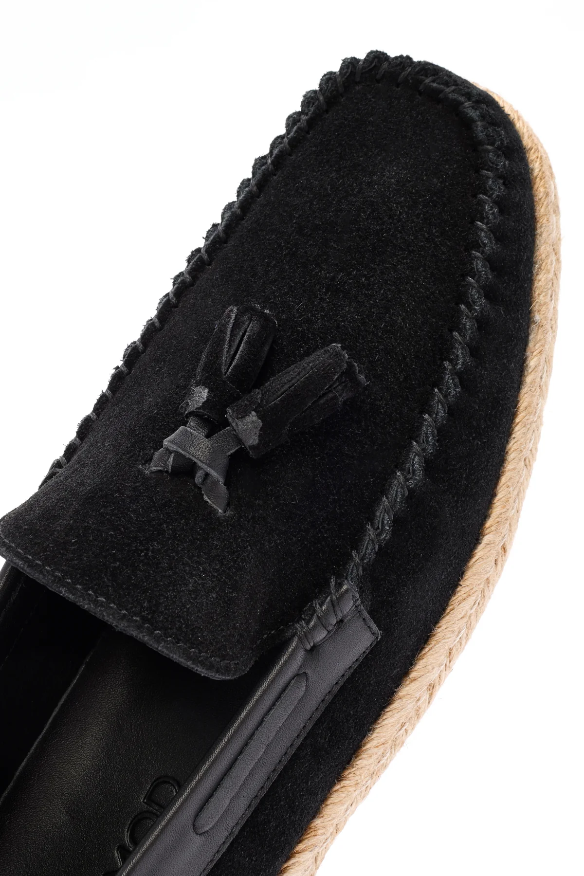 Erkek Siyah Süet Deri Casual Loafer - Image 9