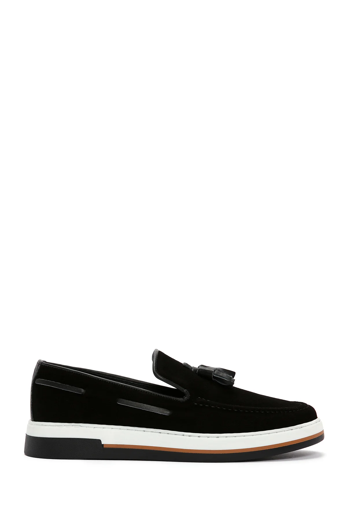 Erkek Siyah Süet Deri Casual Loafer - Image 2