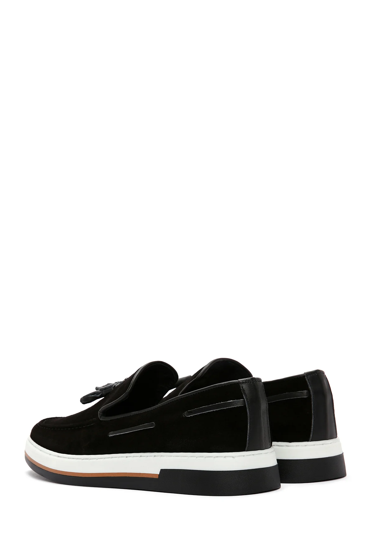 Erkek Siyah Süet Deri Casual Loafer - Image 6