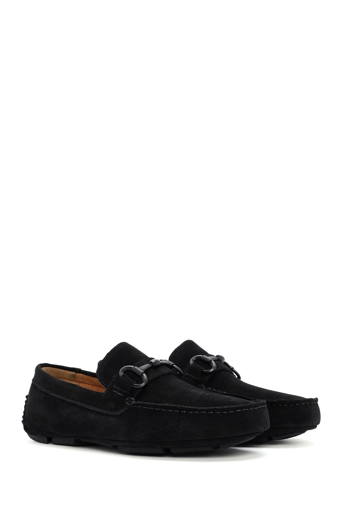 Erkek Siyah Süet Deri Casual Loafer - Image 3