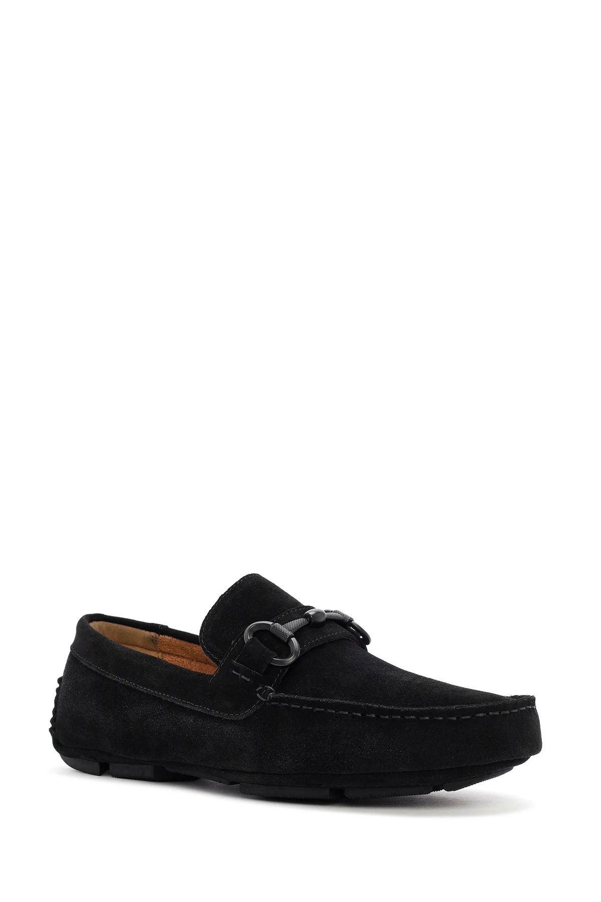 Erkek Siyah Süet Deri Casual Loafer - Image 6