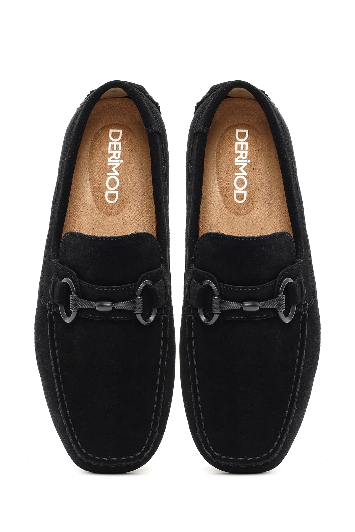 Erkek Siyah Süet Deri Casual Loafer - Image 7