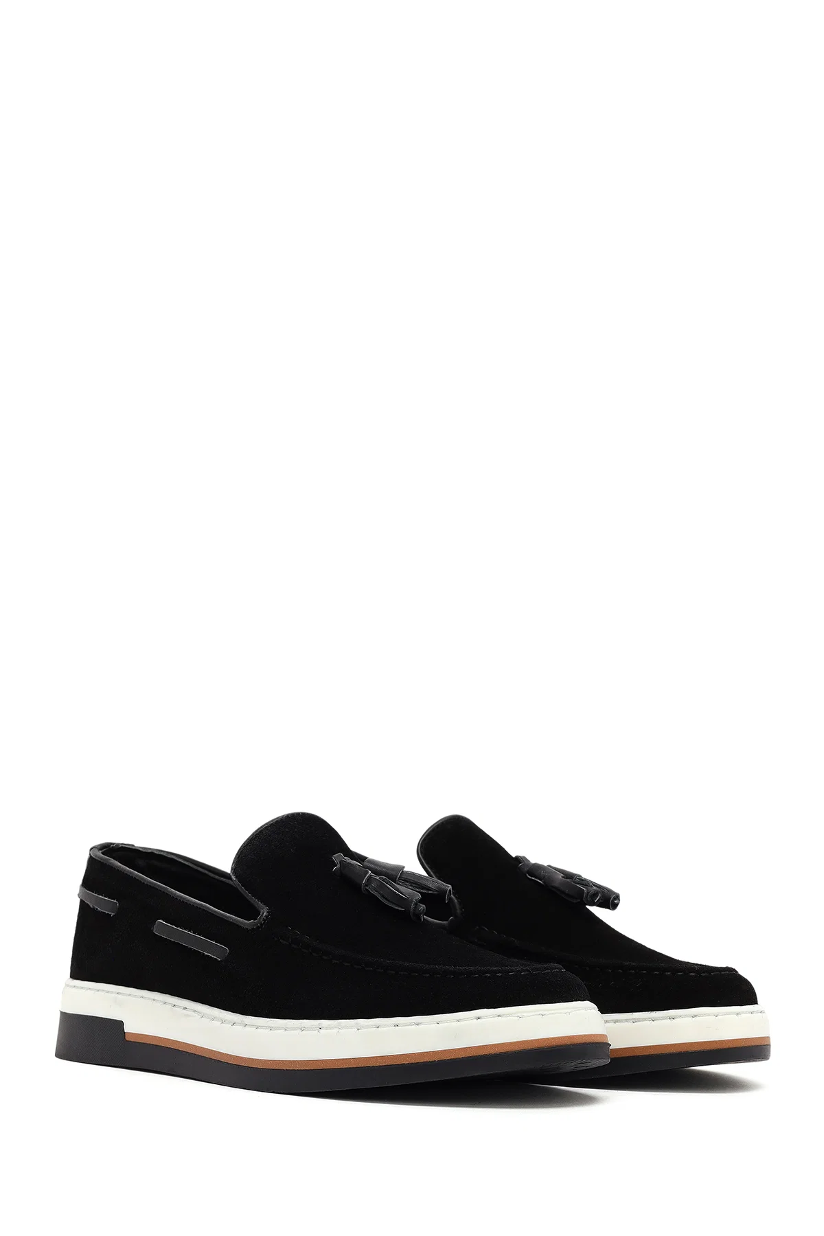 Erkek Siyah Süet Deri Casual Loafer - Image 3