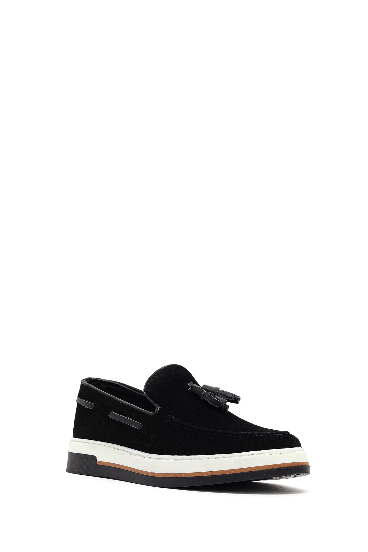 Erkek Siyah Süet Deri Casual Loafer - Image 6