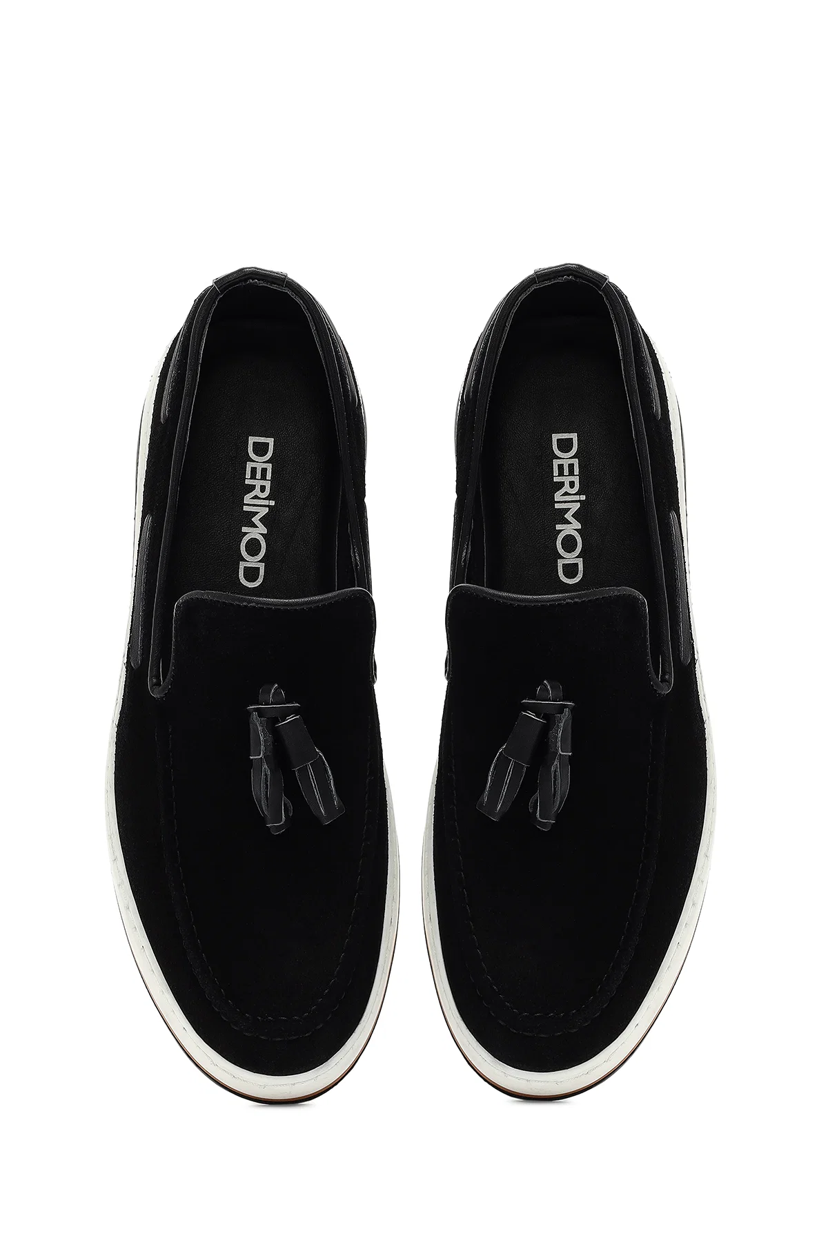 Erkek Siyah Süet Deri Casual Loafer - Image 7