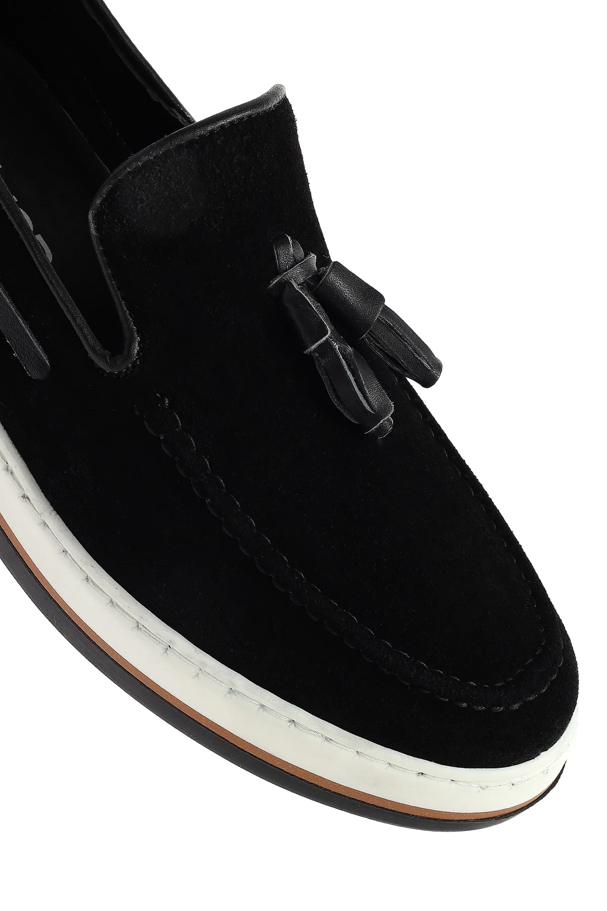 Erkek Siyah Süet Deri Casual Loafer - Image 9