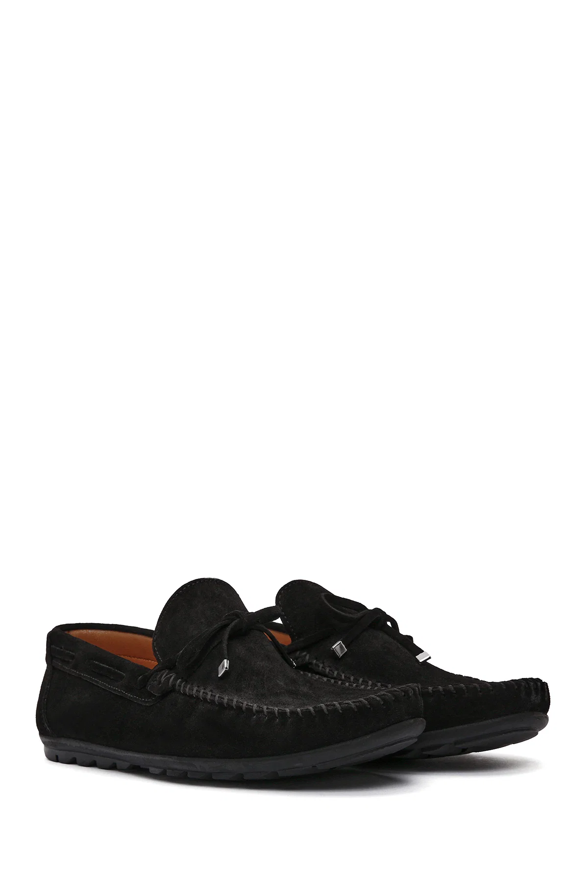 Erkek Siyah Süet Deri Casual Loafer - Image 3