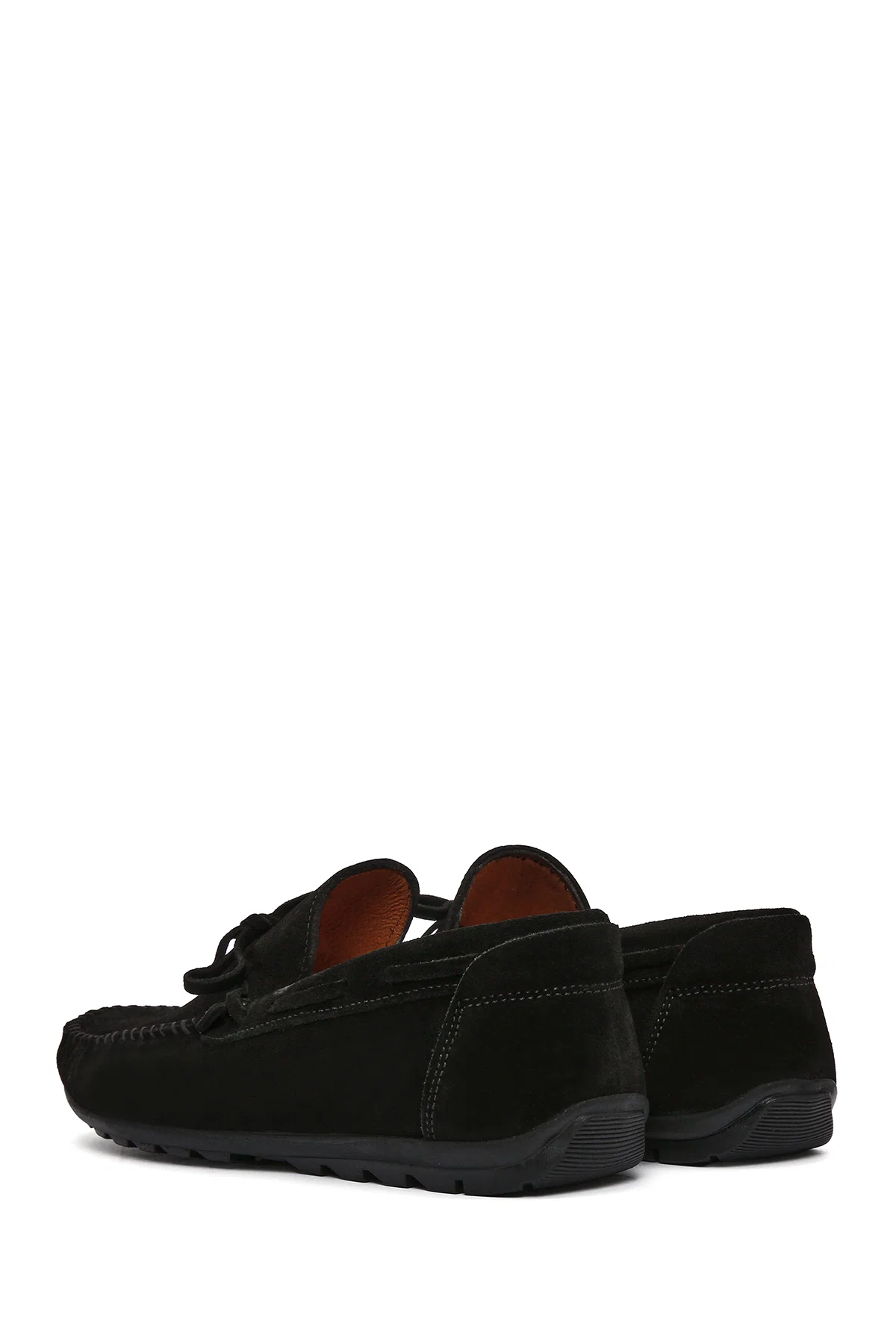 Erkek Siyah Süet Deri Casual Loafer - Image 5