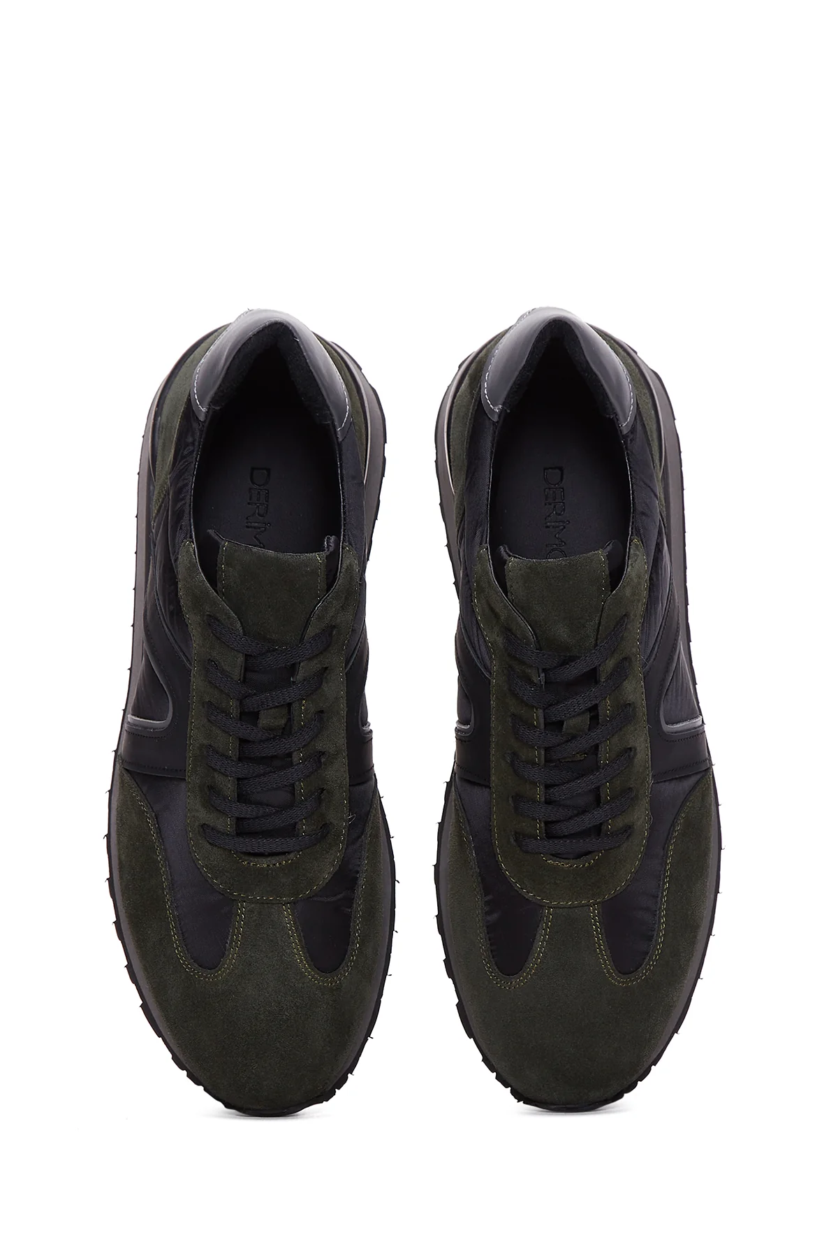 Erkek Siyah Süet Deri Detaylı Sneaker - Image 6
