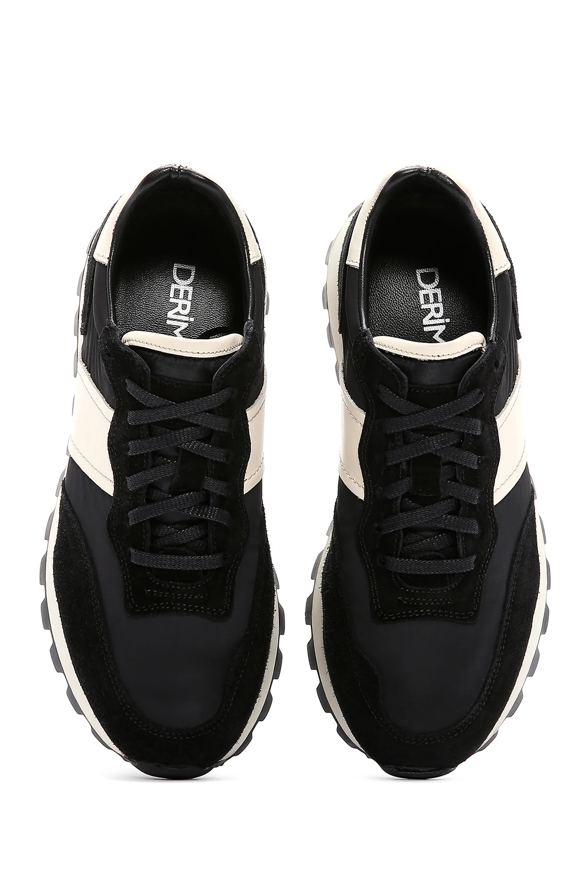Erkek Siyah Süet Deri Detaylı Sneaker - Image 6