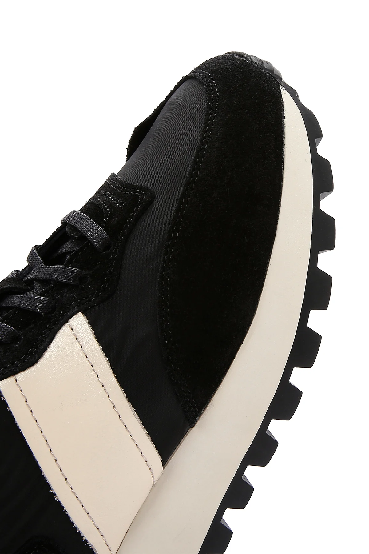 Erkek Siyah Süet Deri Detaylı Sneaker - Image 9