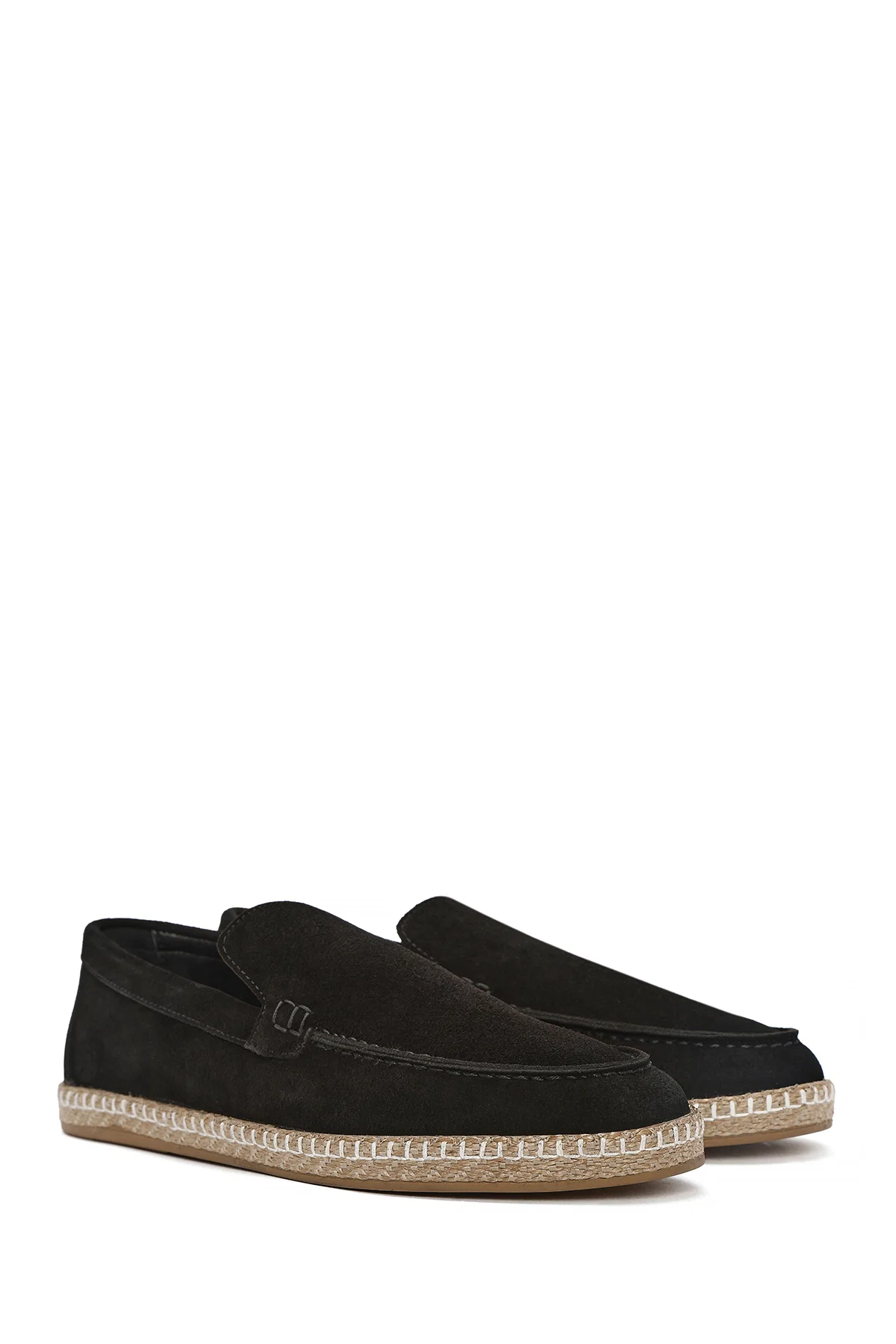 Erkek Siyah Süet Deri Espadril - Image 3