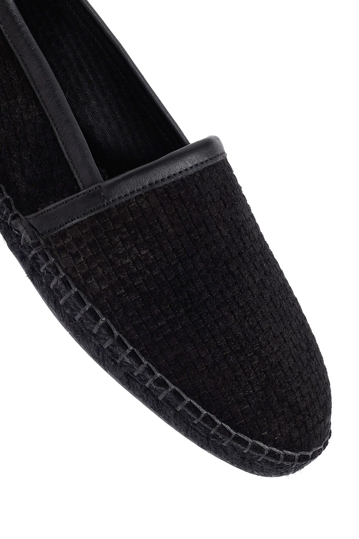 Erkek Siyah Süet Deri Espadril - Image 10