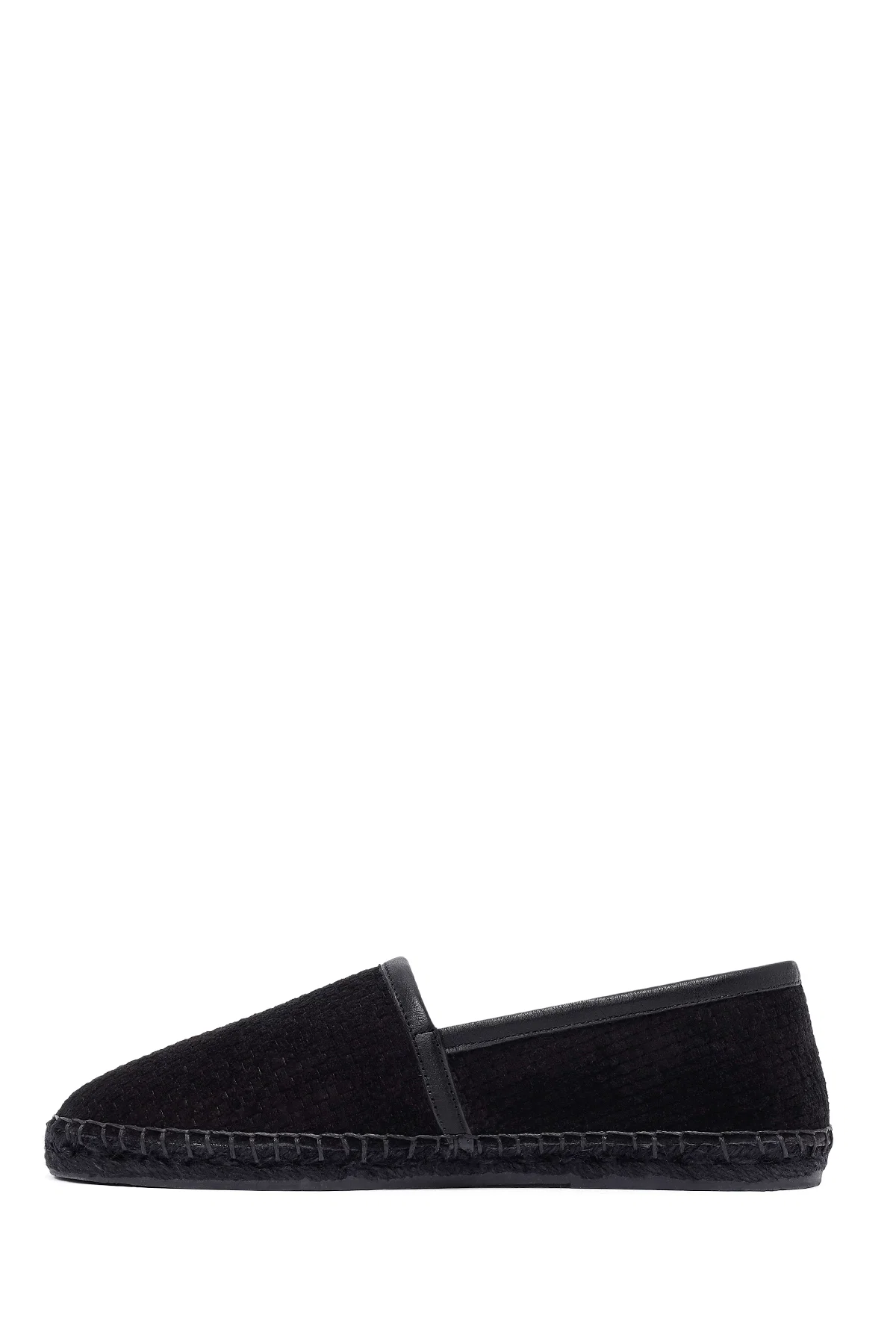 Erkek Siyah Süet Deri Espadril - Image 2