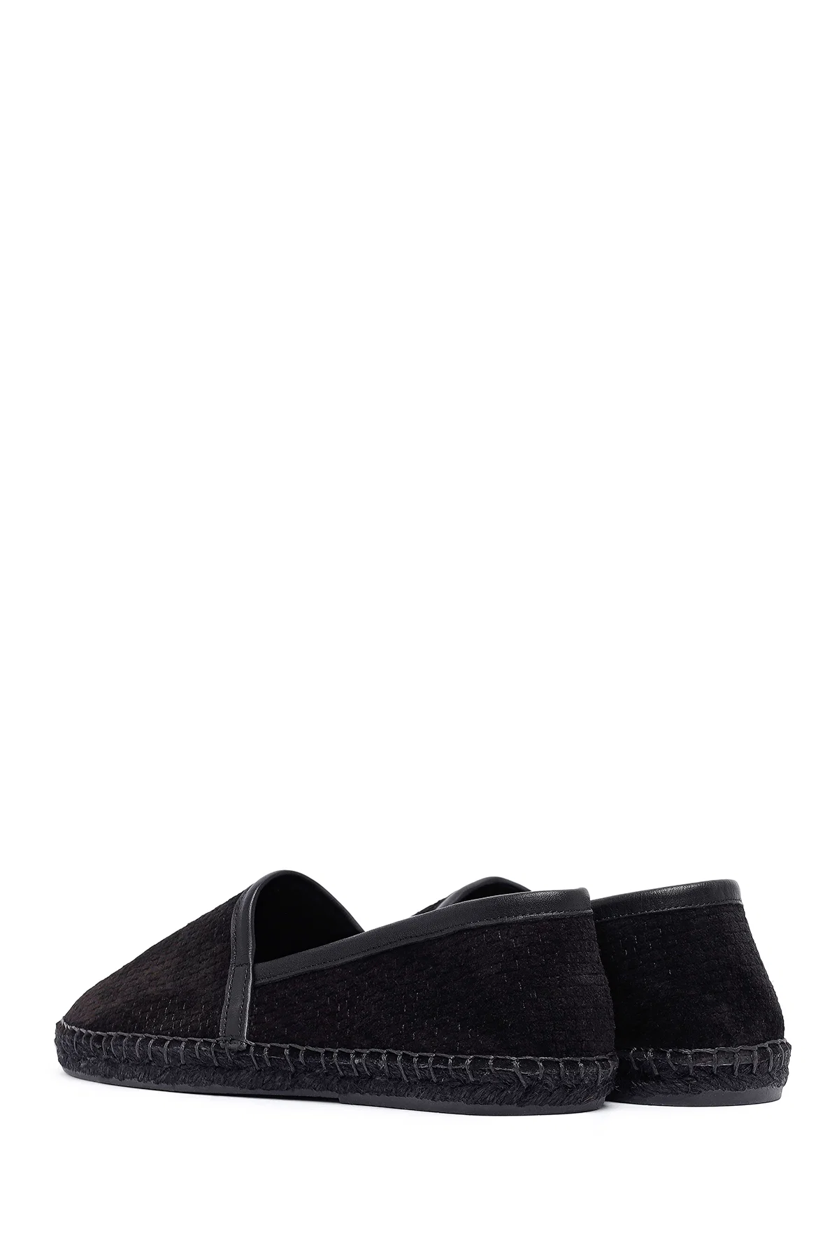 Erkek Siyah Süet Deri Espadril - Image 5