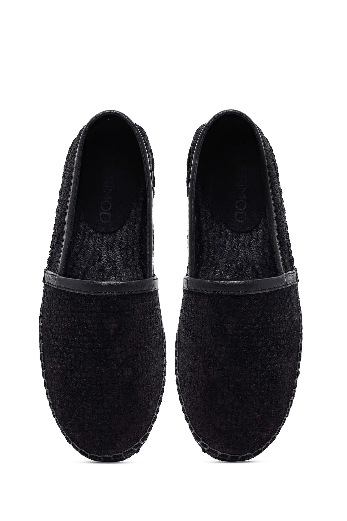 Erkek Siyah Süet Deri Espadril - Image 7