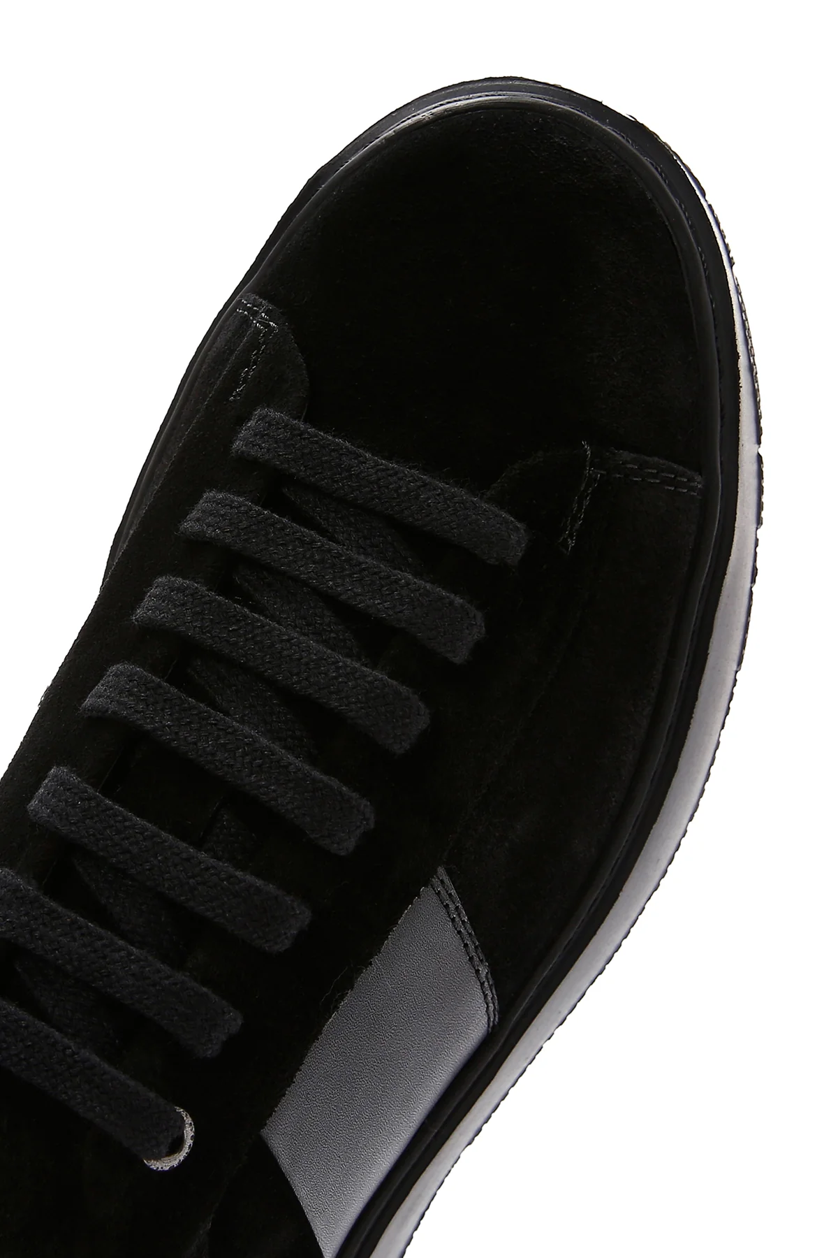 Erkek Siyah Süet Deri Kalın Tabanlı Sneaker - Image 9
