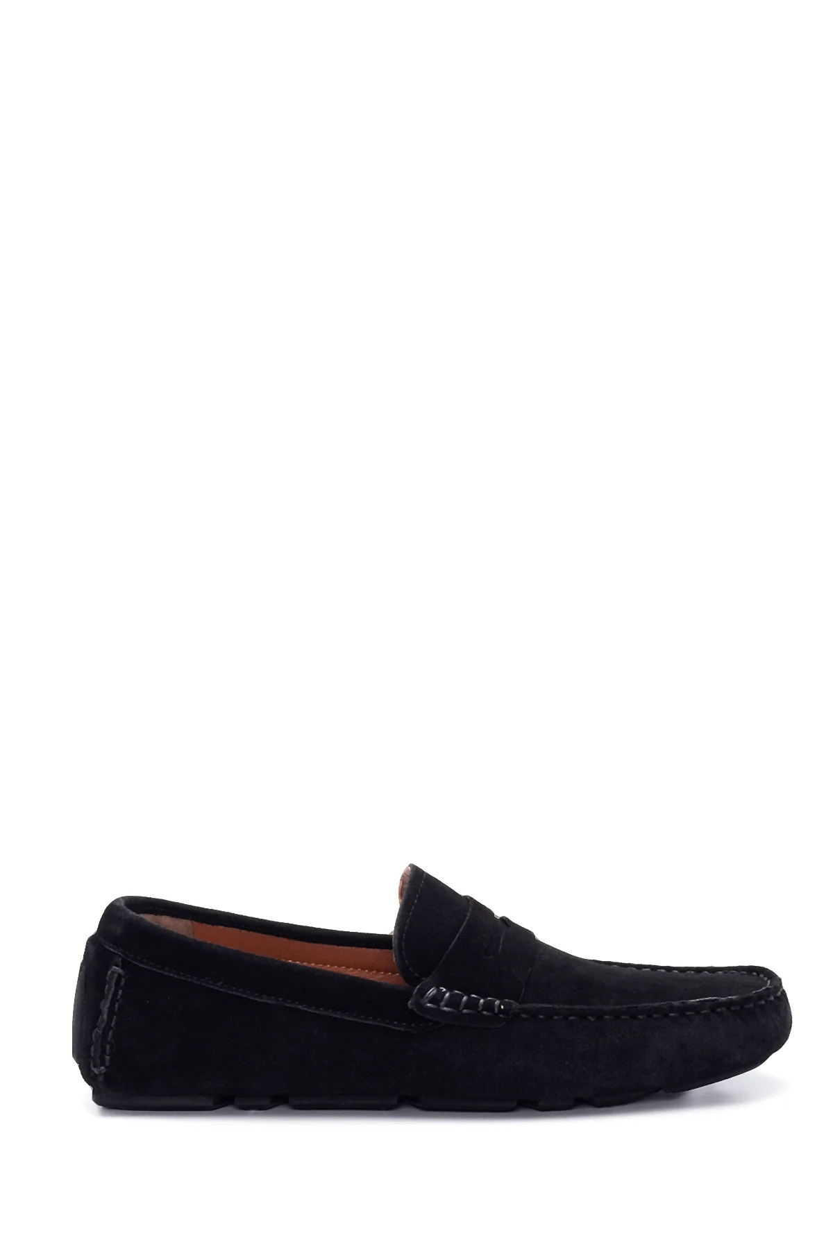 Erkek Siyah Süet Deri Loafer