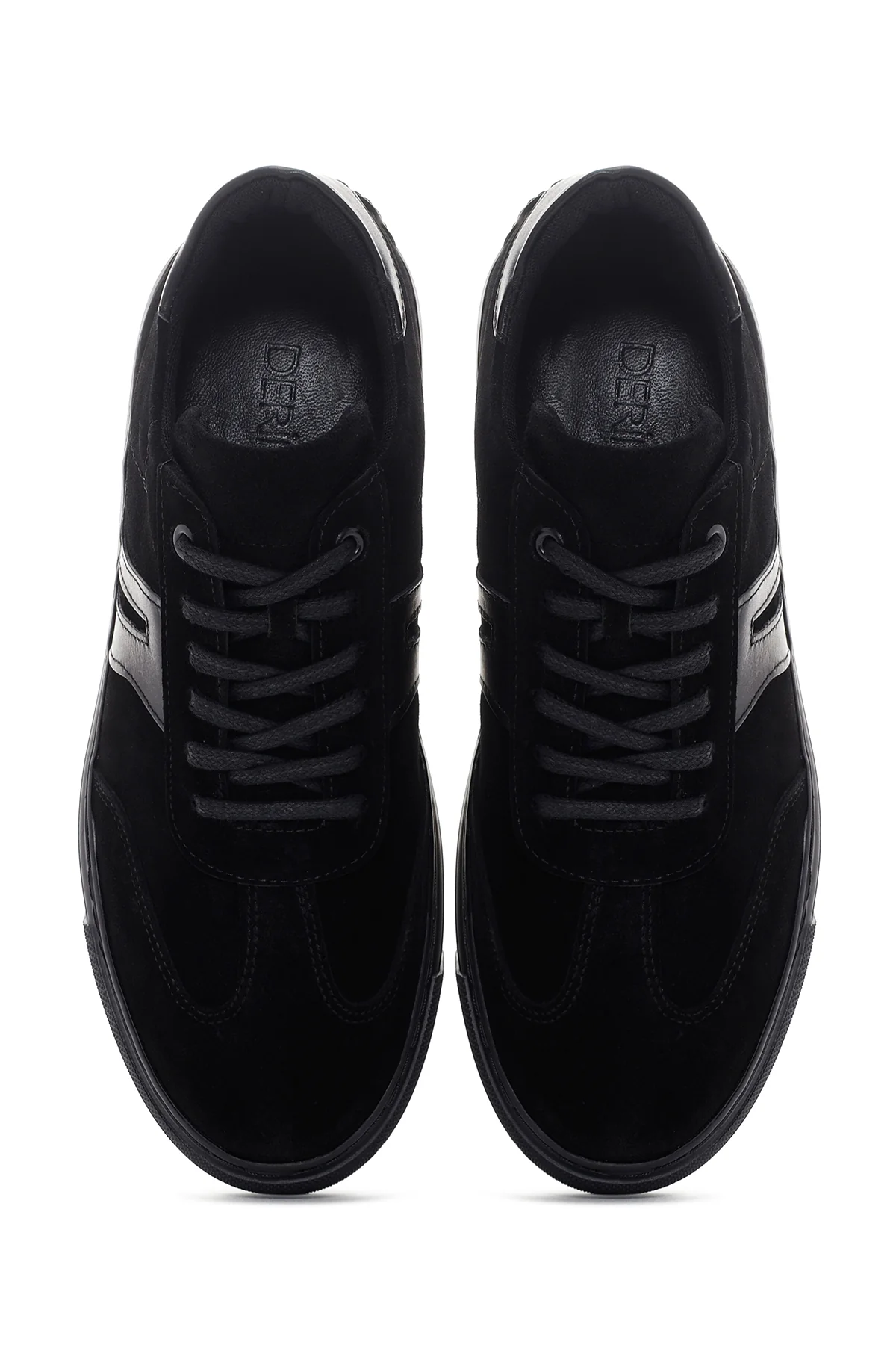 Erkek Siyah Süet Deri Sneaker - Image 6