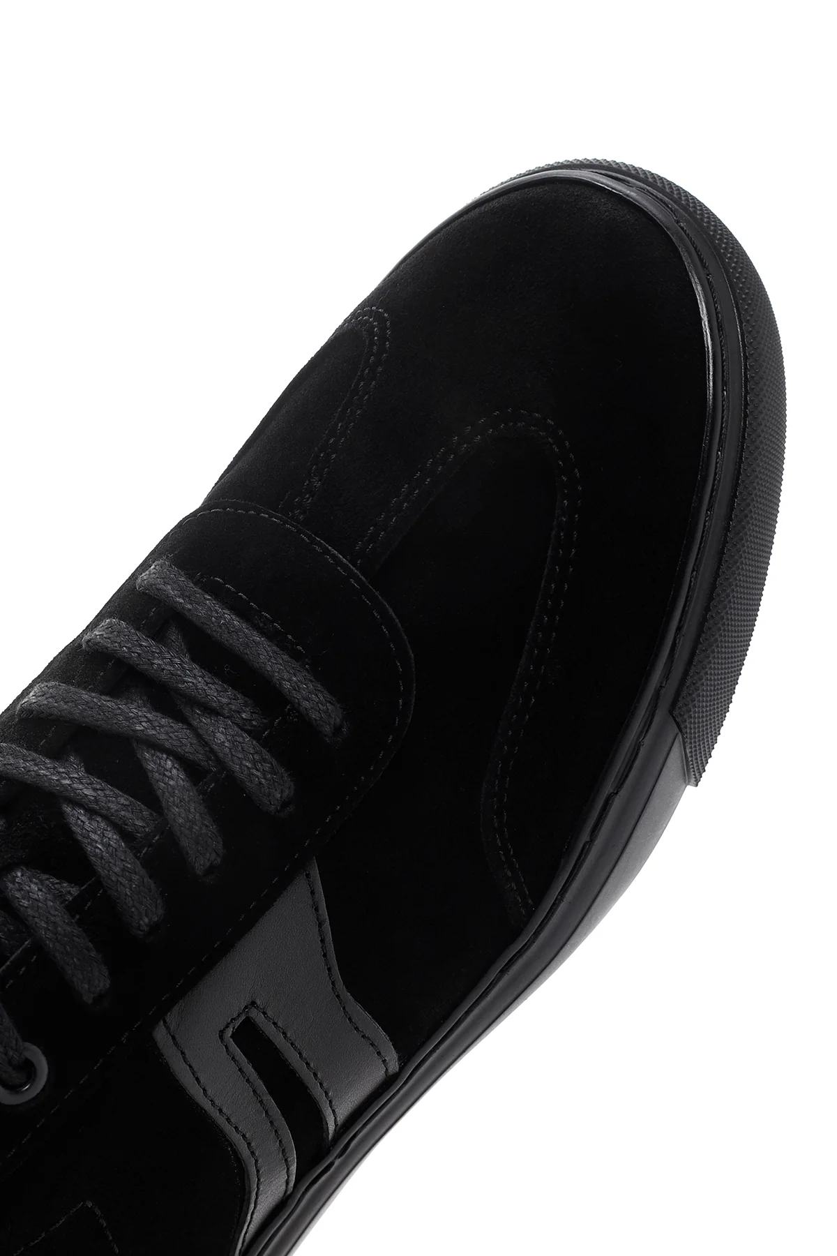 Erkek Siyah Süet Deri Sneaker - Image 9