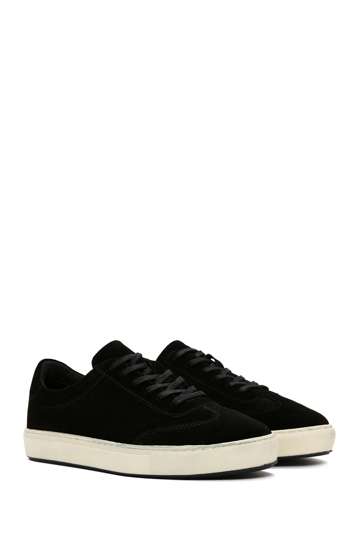 Erkek Siyah Süet Deri Sneaker - Image 3