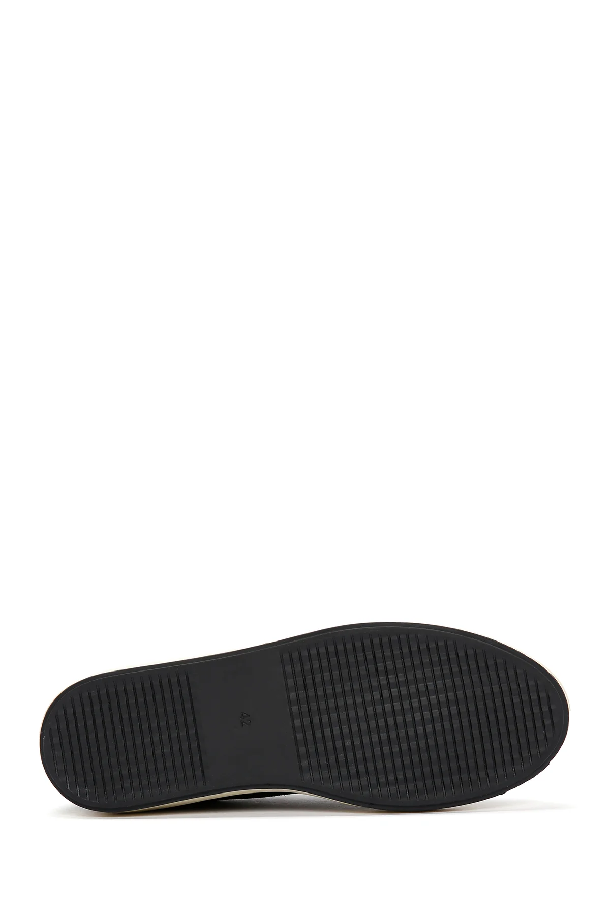 Erkek Siyah Süet Deri Sneaker - Image 4