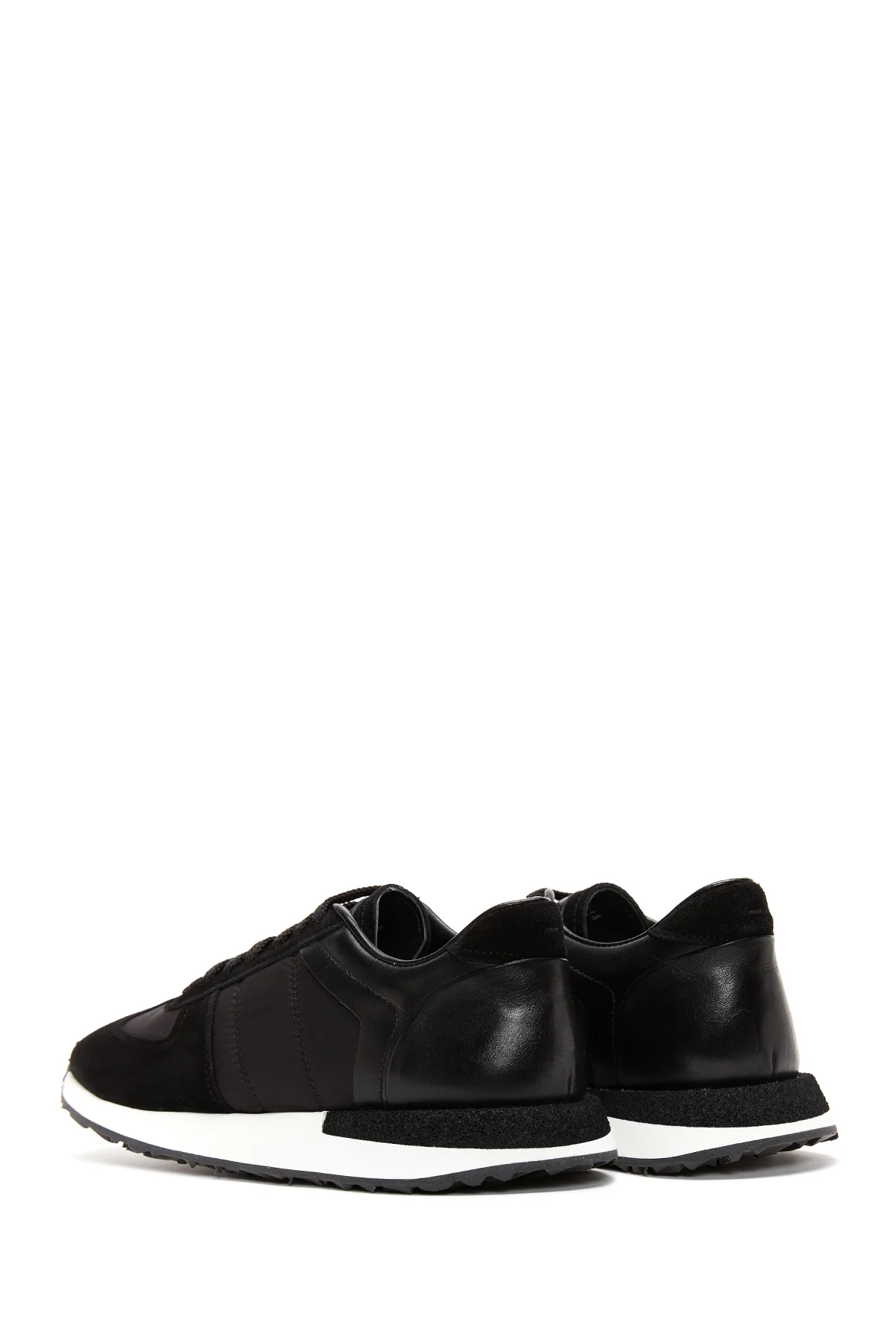 Erkek Siyah Süet Detaylı Sneaker - Image 5
